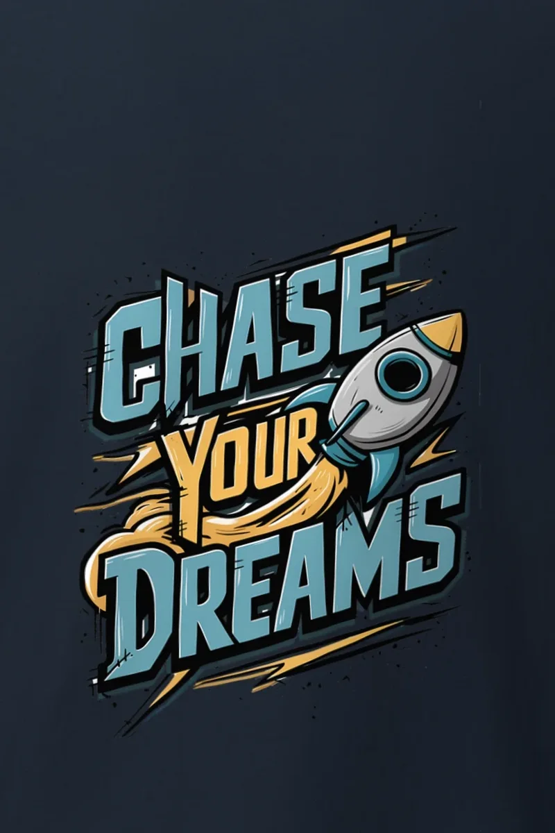 "Chase Your Dreams" Heavyweight Unisex Crewneck T-shirt