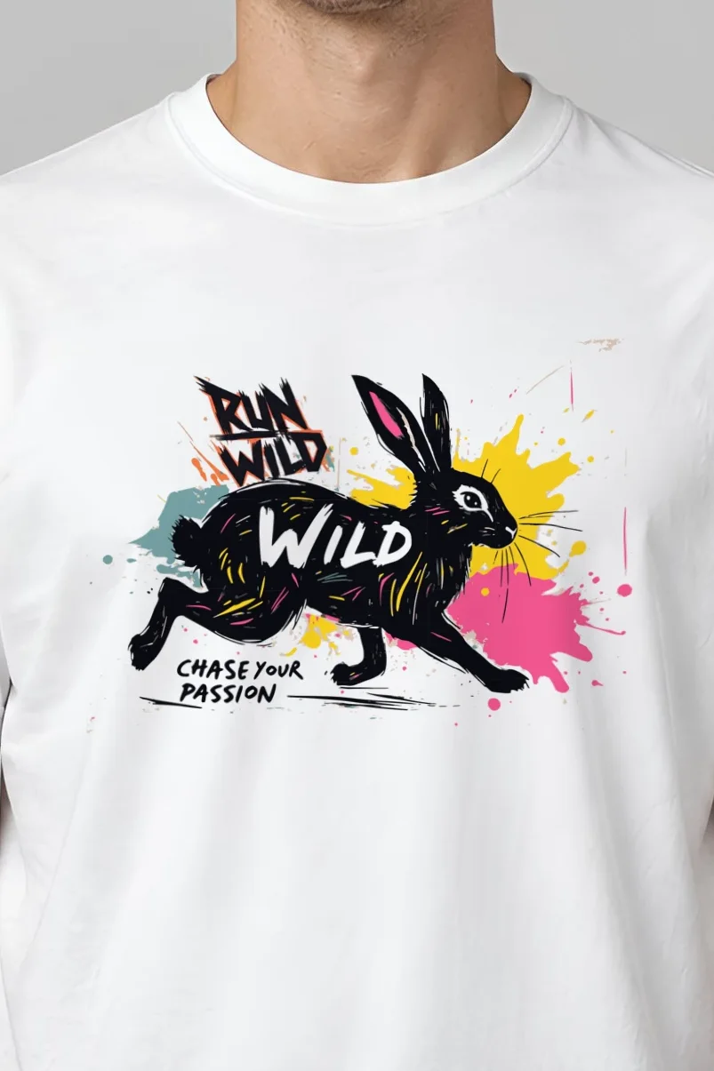 "Chase Your Passion" Heavyweight Unisex Crewneck T-shirt - the graphic up close