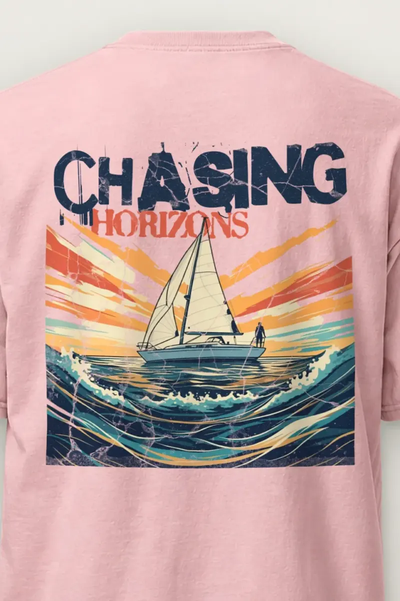 "Chasing Horizons" Heavyweight Unisex Crewneck T-shirt