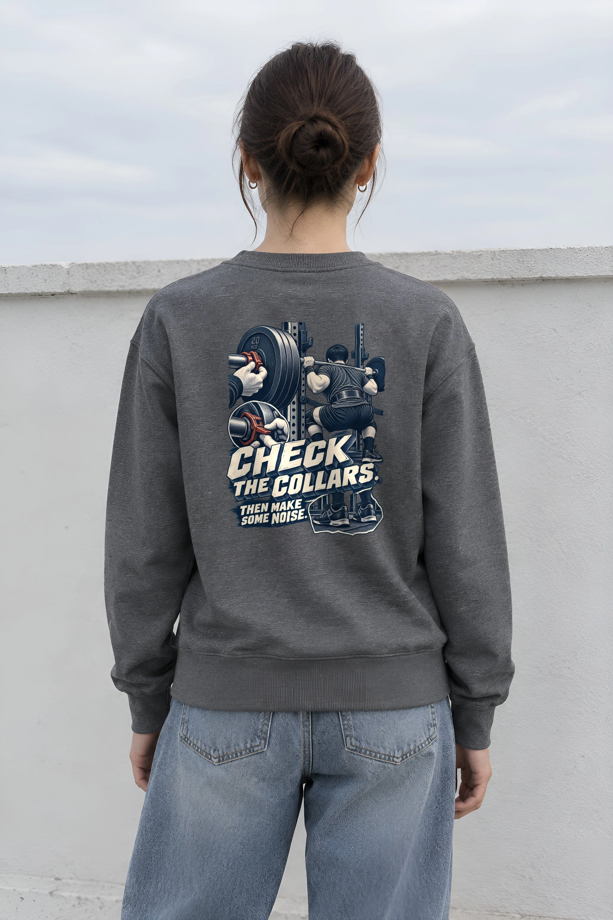 "Check the Collars" Heavy Blend Unisex Crewneck Sweatshirt