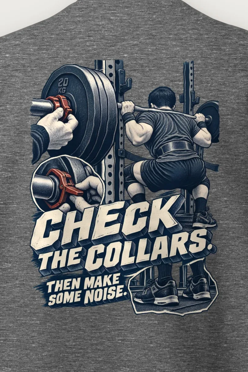 "Check the Collars" Heavy Blend Unisex Crewneck Sweatshirt - the graphic up close