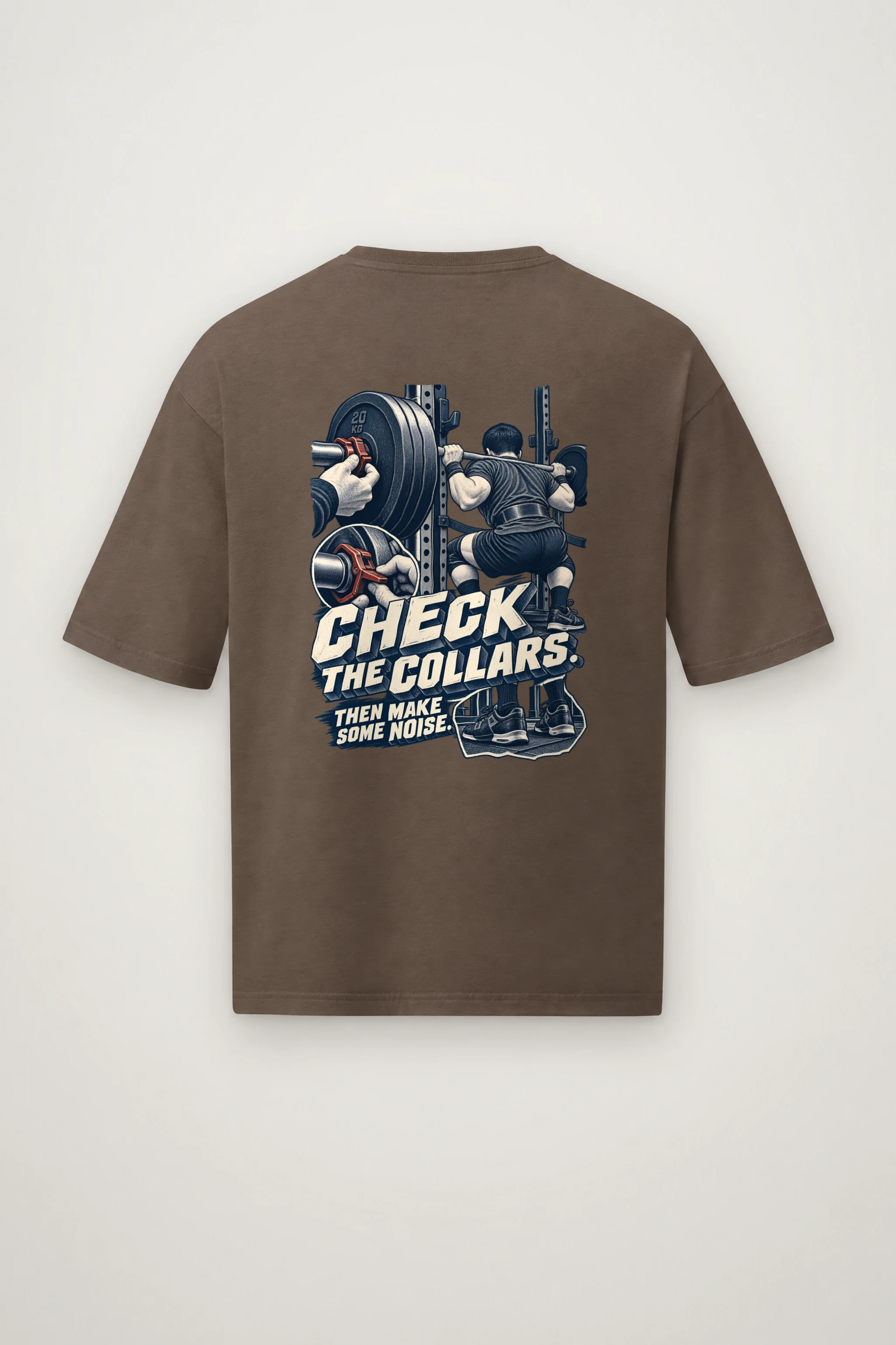 "Check the Collars" Men's Oversized Heavyweight Crewneck T-Shirt