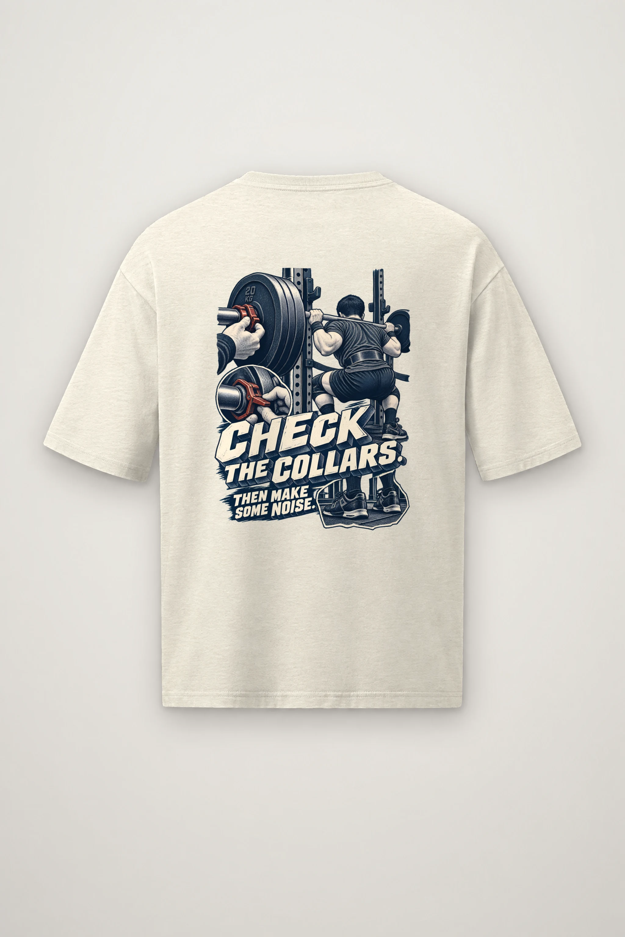 "Check the Collars" Men's Oversized Heavyweight Crewneck T-Shirt