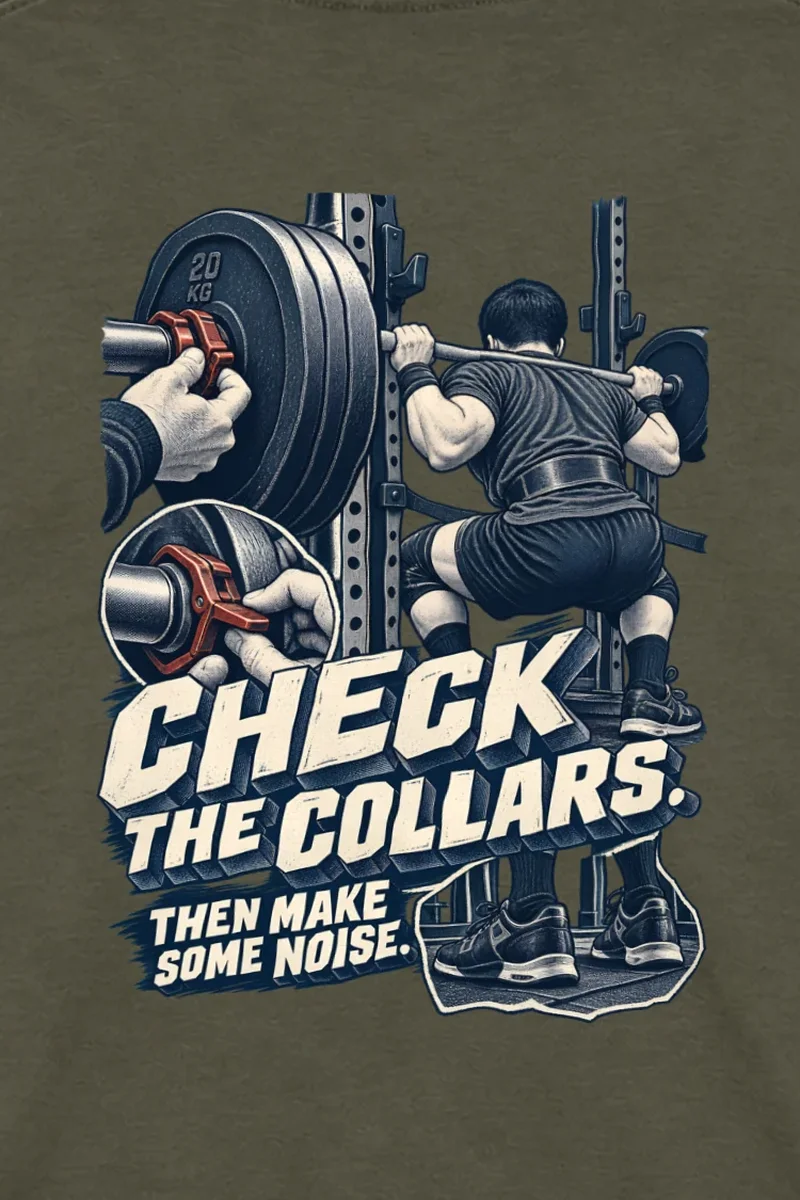 "Check the Collars" Unisex Longsleeve T-shirt - the graphic up close
