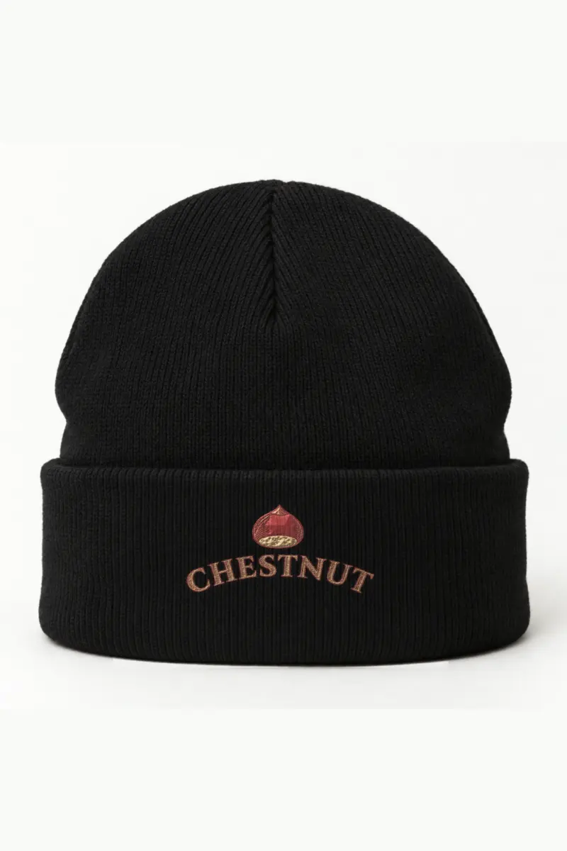 "CHESTNUT" Cuffed Beanie · Embroidered