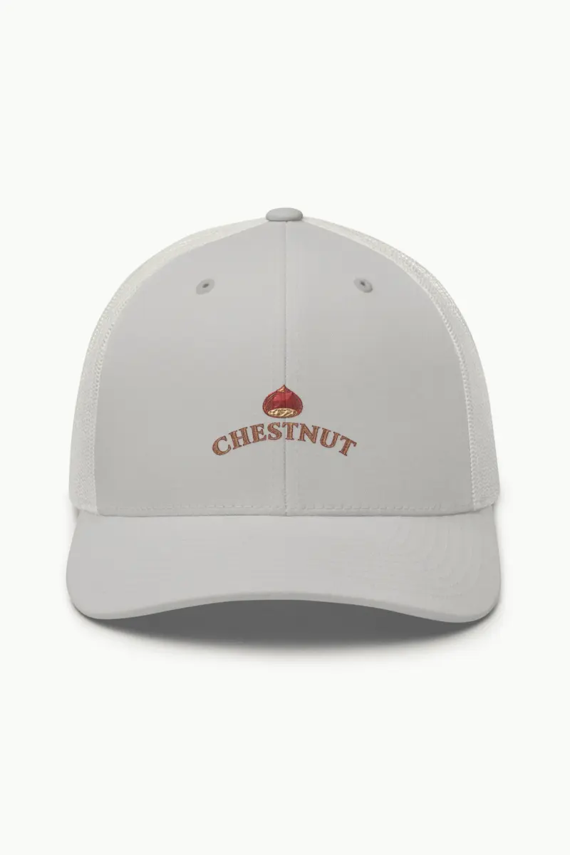 "CHESTNUT" Retro Trucker Cap · Embroidered