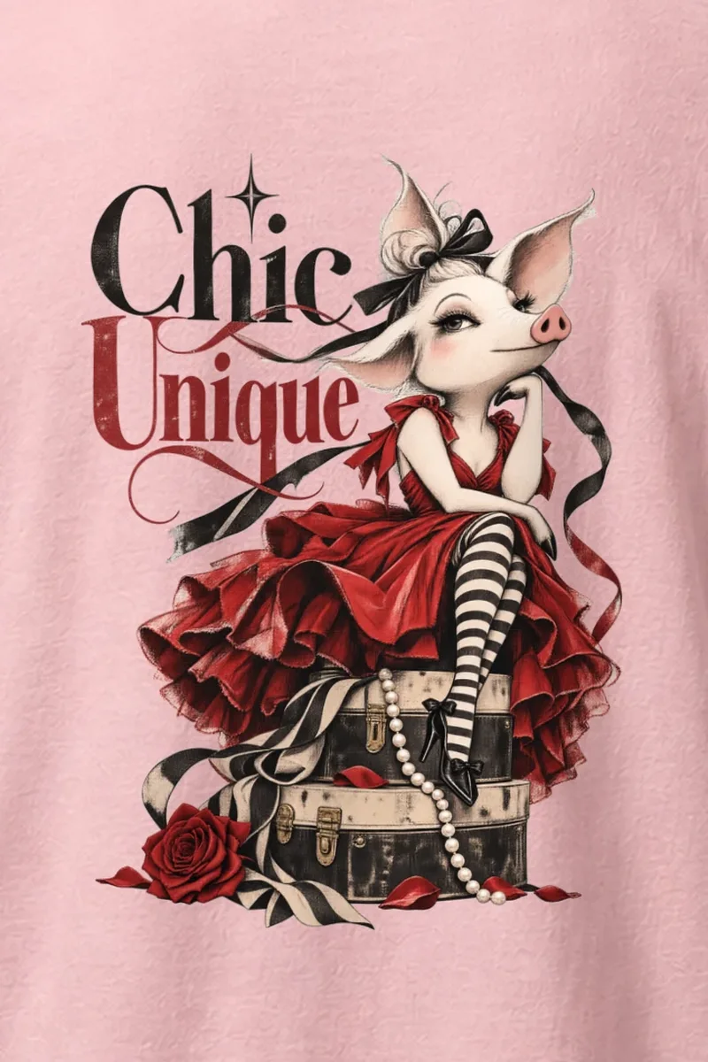 "Chic Unique" Heavyweight Unisex Crewneck T-shirt