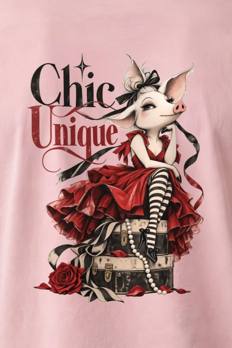 "Chic Unique" Heavyweight Unisex Crewneck T-shirt