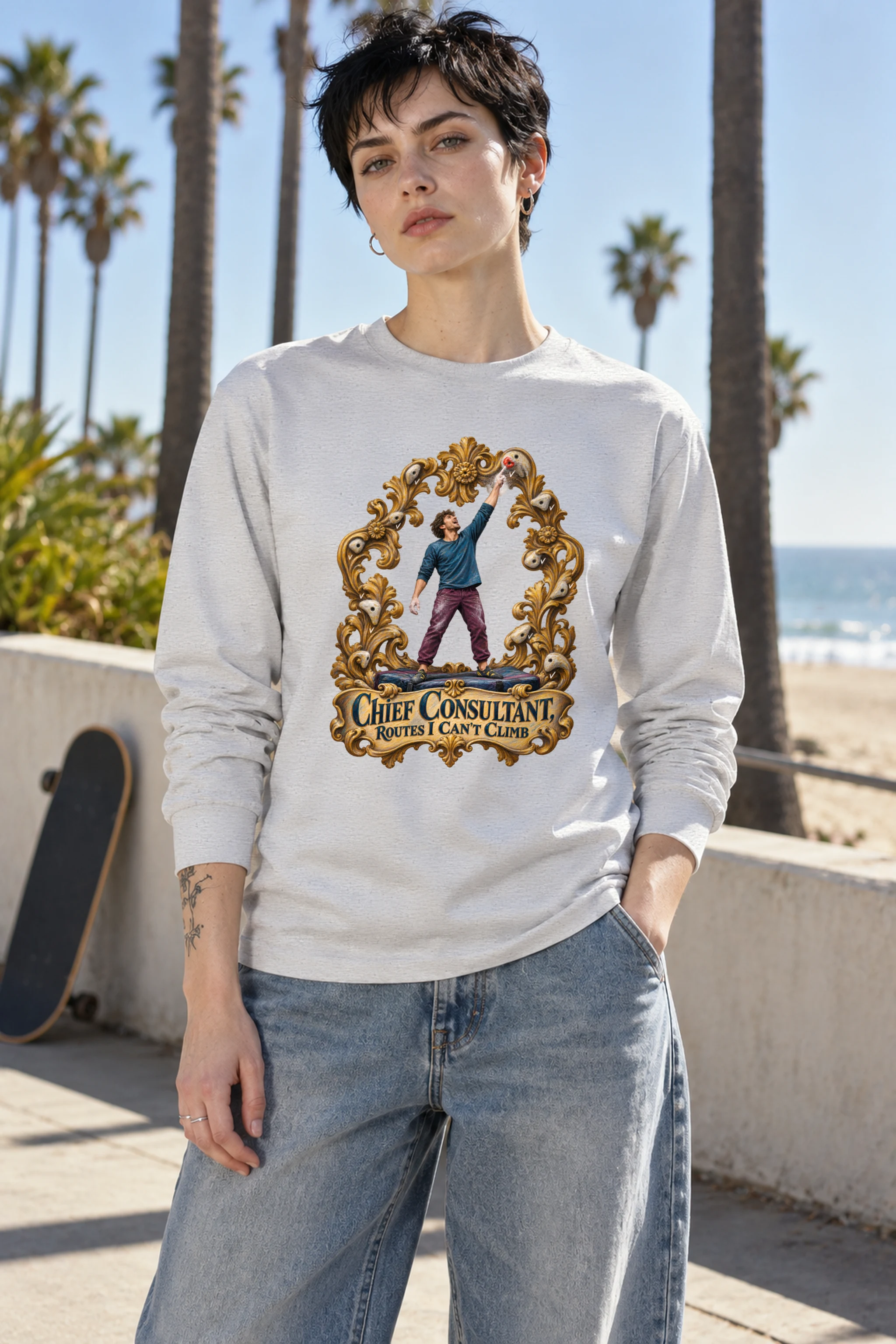 "Chief Consultant, Routes I Can't Climb" Unisex Longsleeve T-shirt