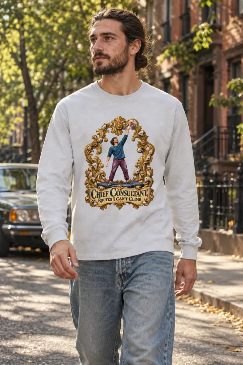 "Chief Consultant, Routes I Can't Climb" Unisex Longsleeve T-shirt