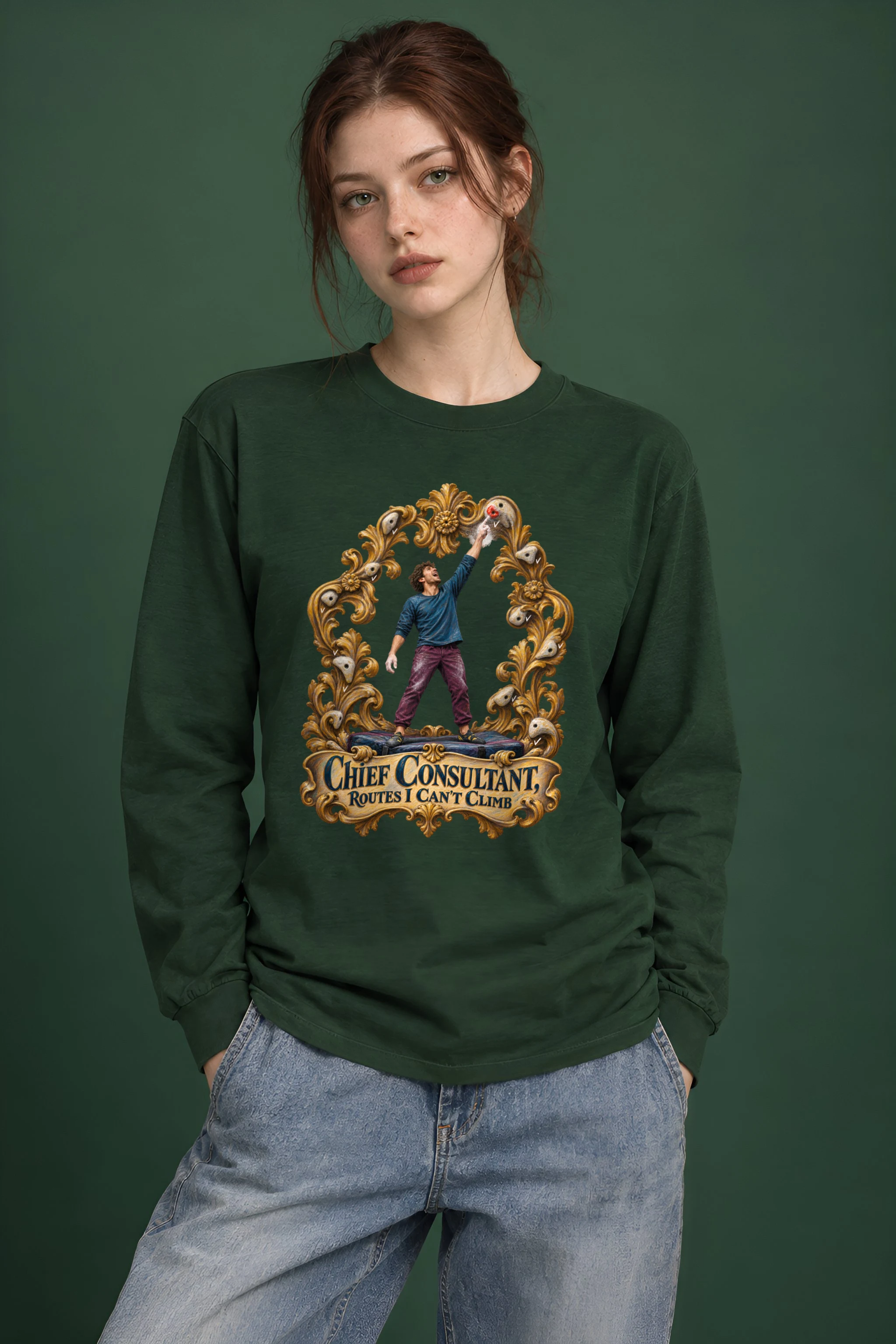 "Chief Consultant, Routes I Can't Climb" Unisex Longsleeve T-shirt
