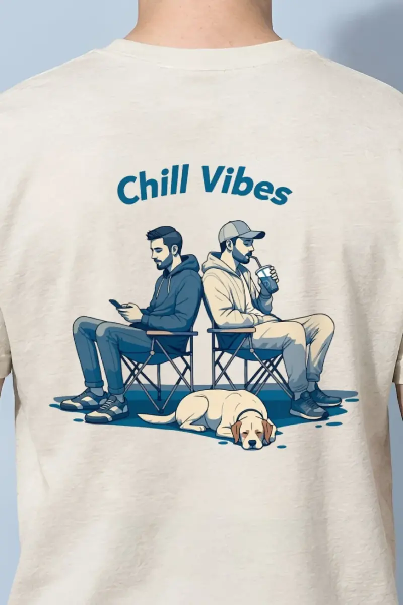 "Chill Vibes" Heavyweight Unisex Crewneck T-shirt