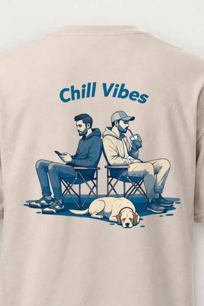 "Chill Vibes" Heavyweight Unisex Crewneck T-shirt