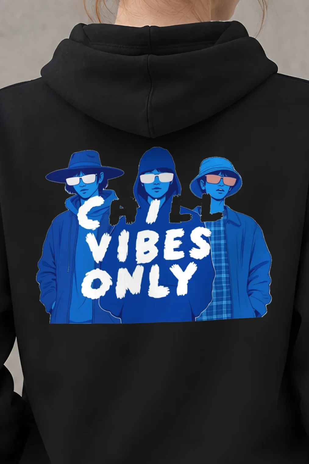 "Chill Vibes Only" 1 Pullover Hoodie - the graphic up close
