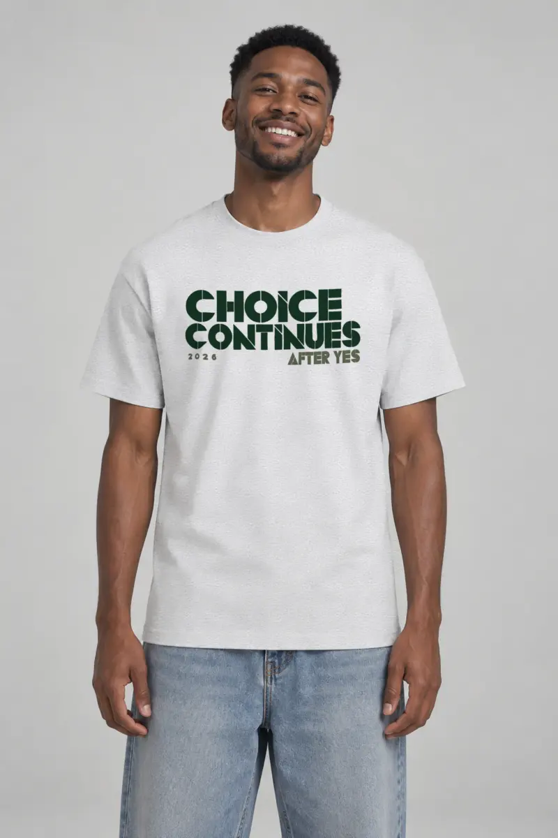 "Choice Continues 2026 After Yes" Heavyweight Unisex Crewneck T-shirt