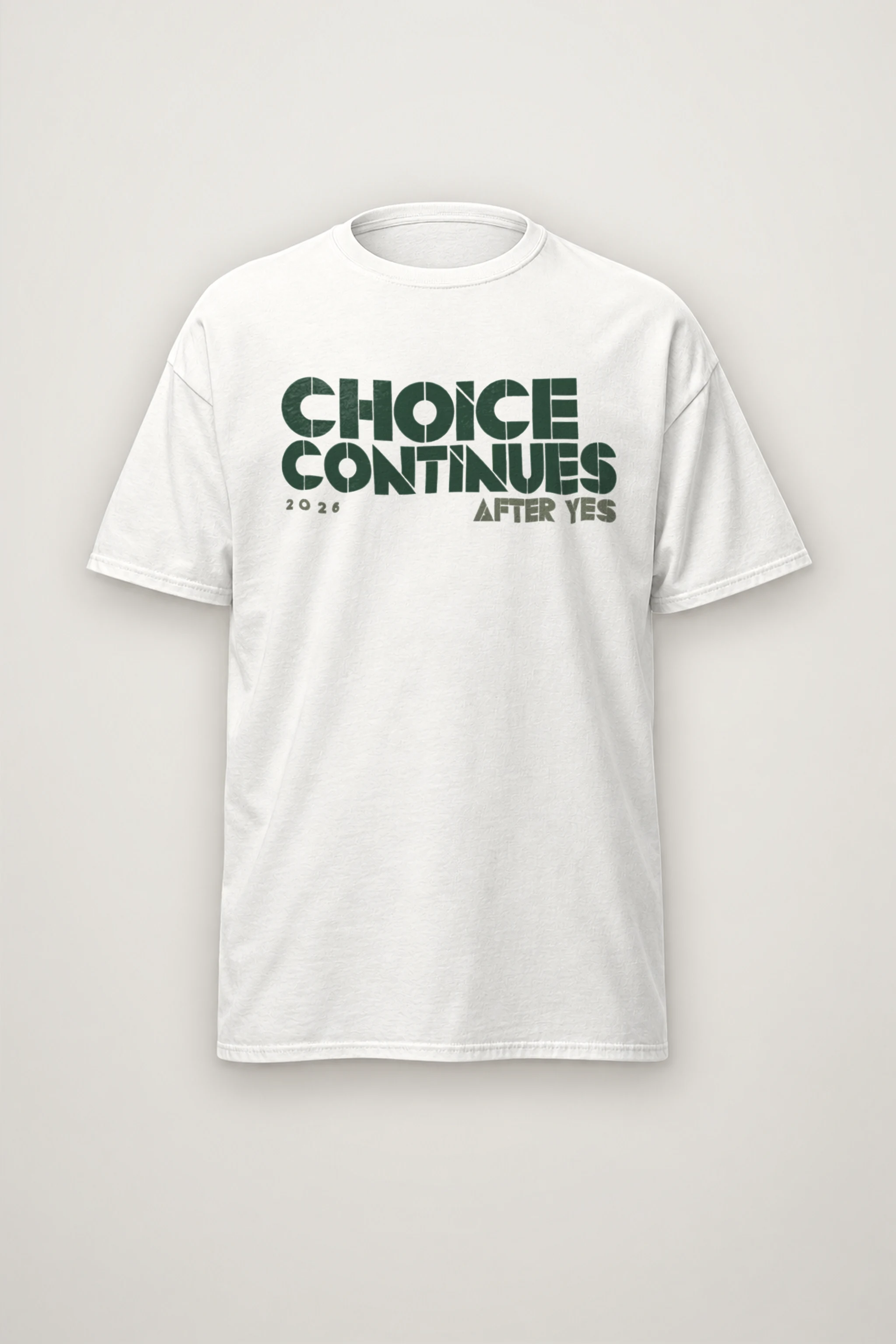 "Choice Continues 2026 After Yes" Heavyweight Unisex Crewneck T-shirt
