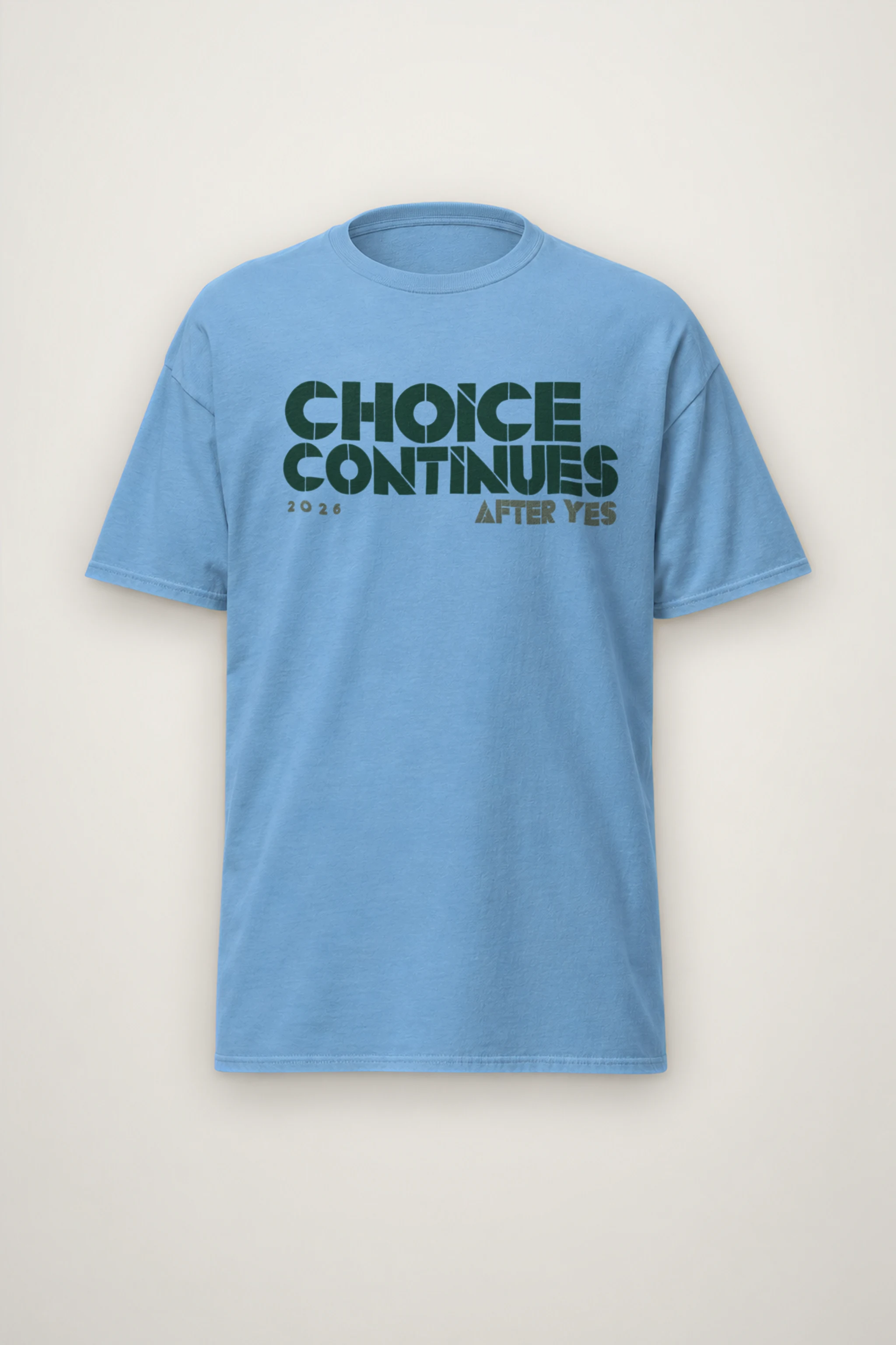 "Choice Continues 2026 After Yes" Heavyweight Unisex Crewneck T-shirt