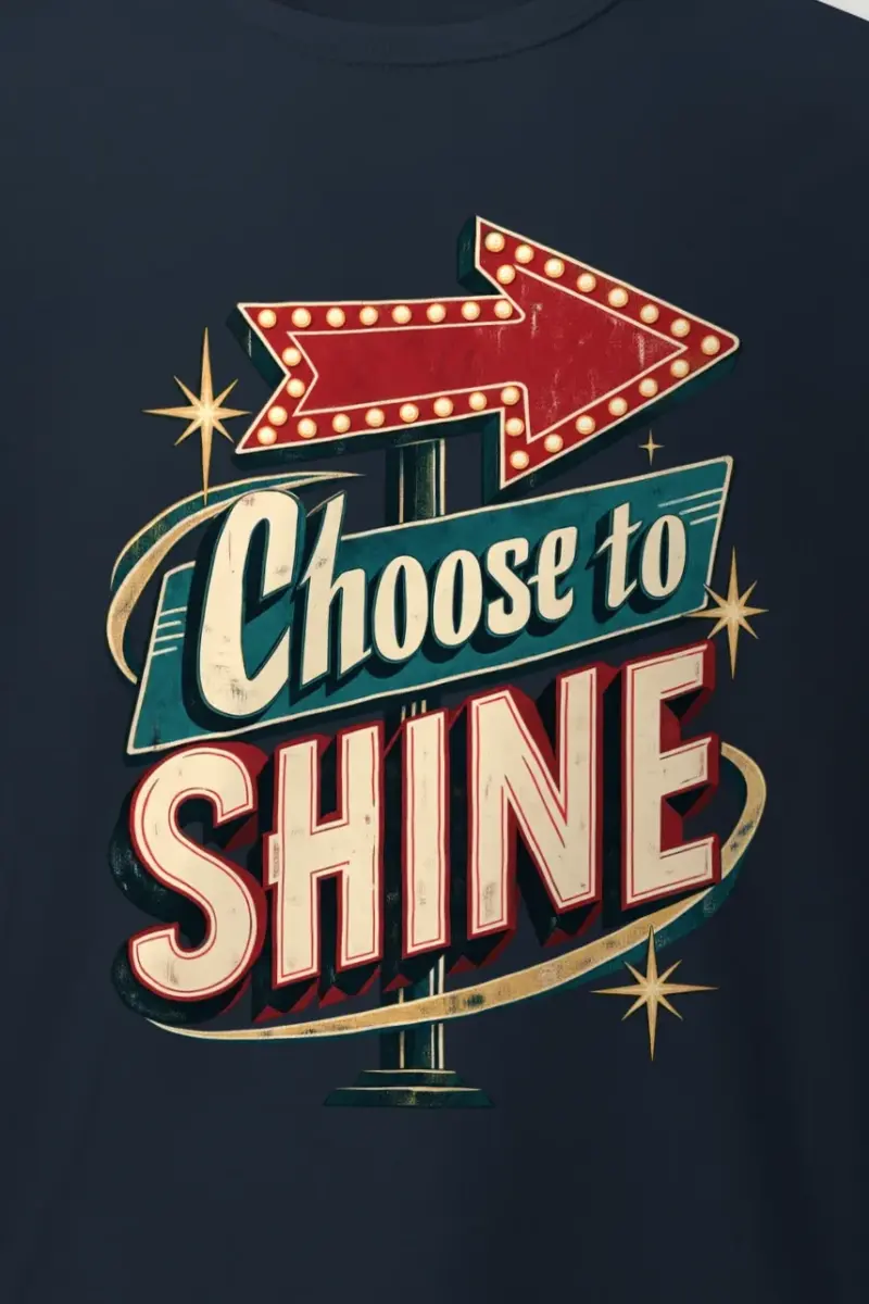 "Choose To Shine" Heavyweight Unisex Crewneck T-shirt
