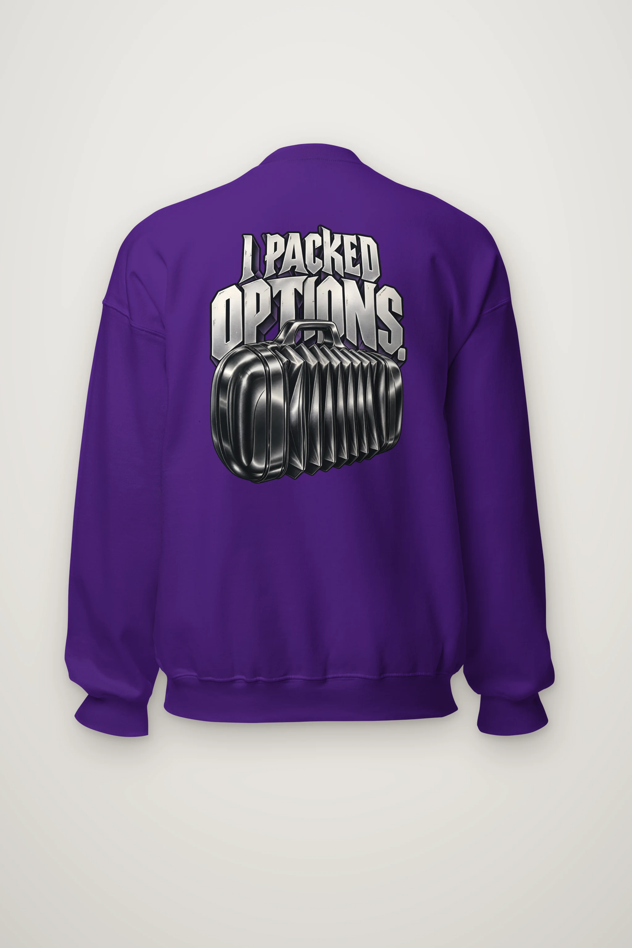 "Chrome Accordion Suitcase" Heavy Blend Unisex Crewneck Sweatshirt
