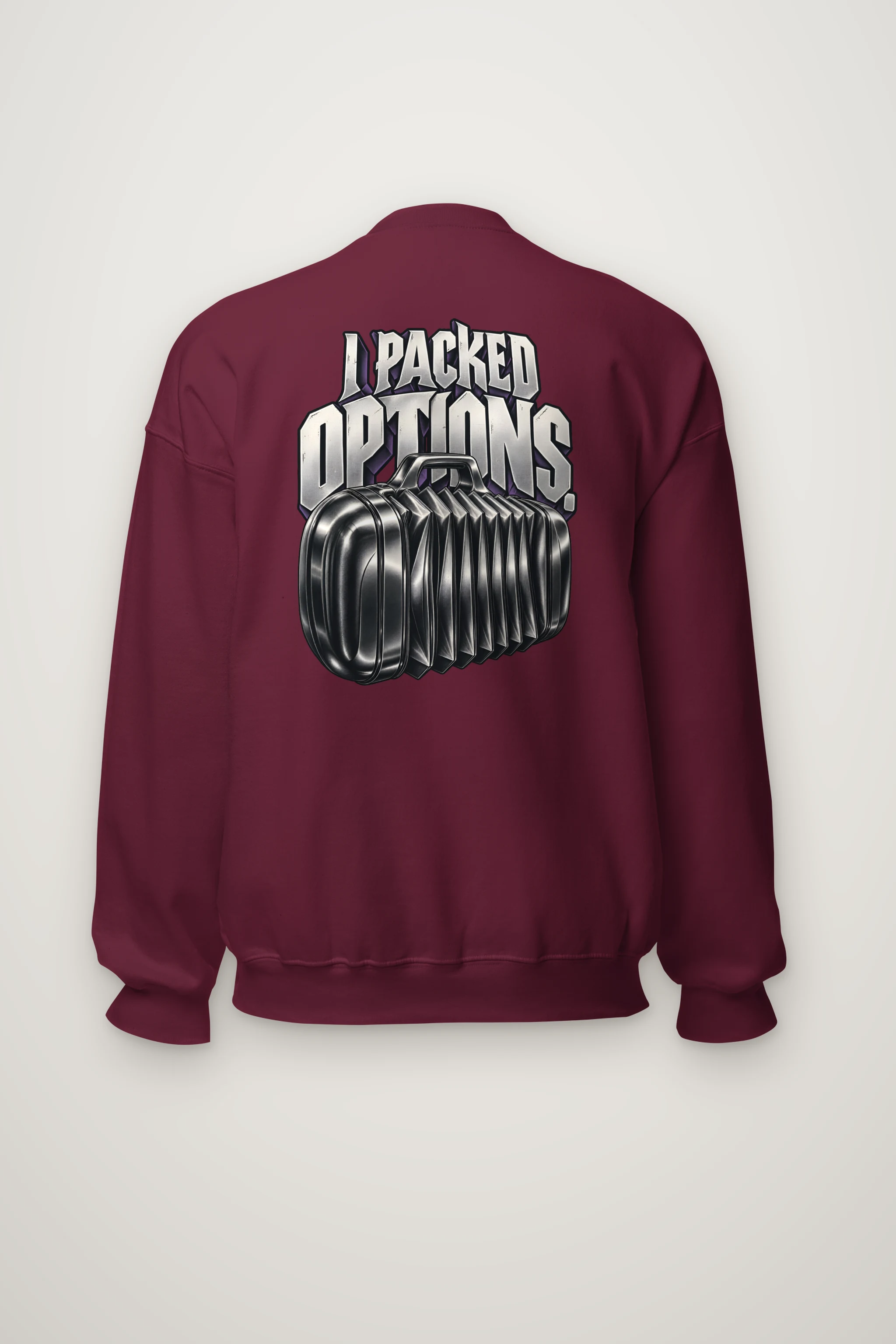 "Chrome Accordion Suitcase" Heavy Blend Unisex Crewneck Sweatshirt