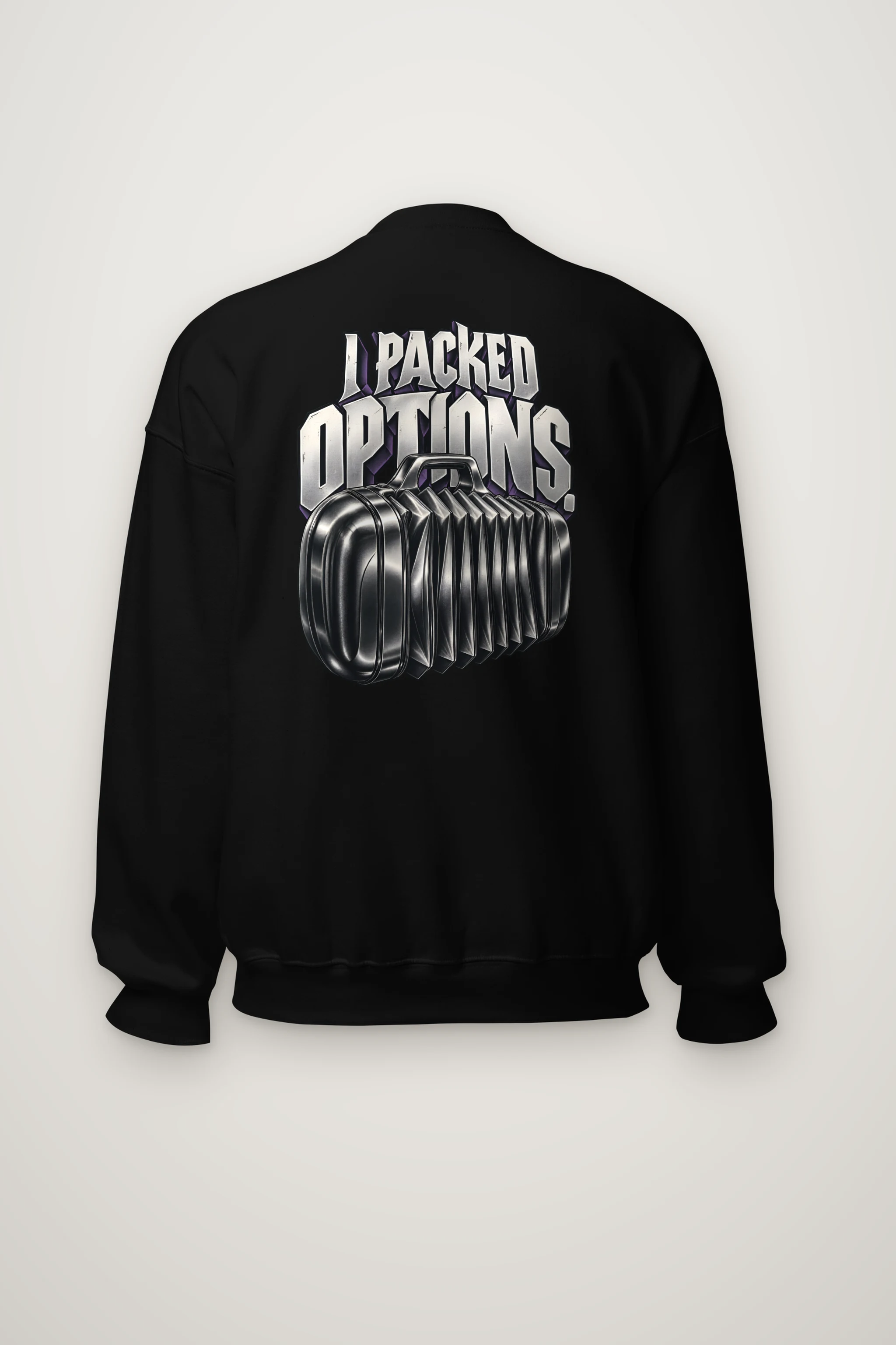 "Chrome Accordion Suitcase" Heavy Blend Unisex Crewneck Sweatshirt