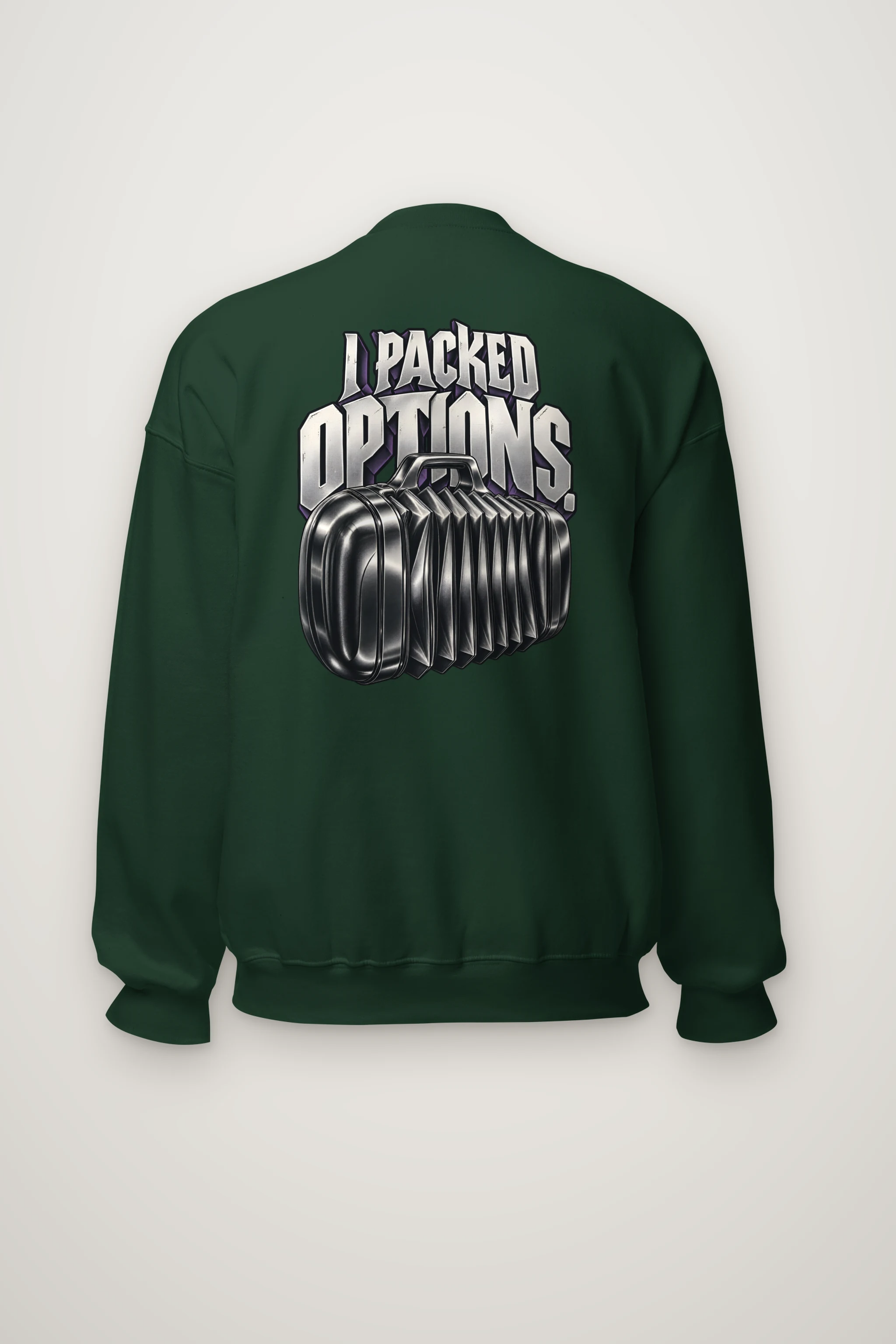 "Chrome Accordion Suitcase" Heavy Blend Unisex Crewneck Sweatshirt