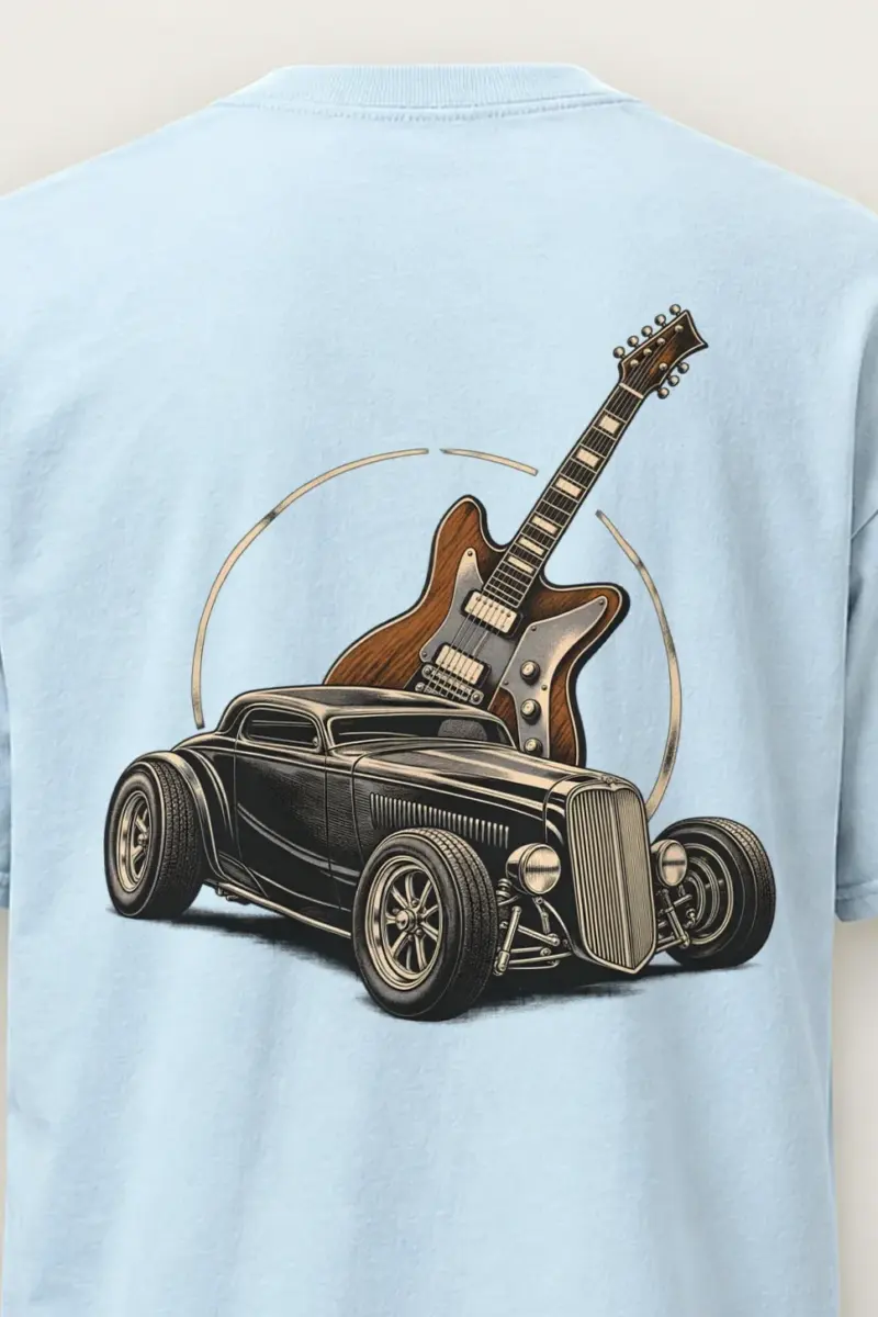 "Chrome Resonance" Heavyweight Unisex Crewneck T-shirt