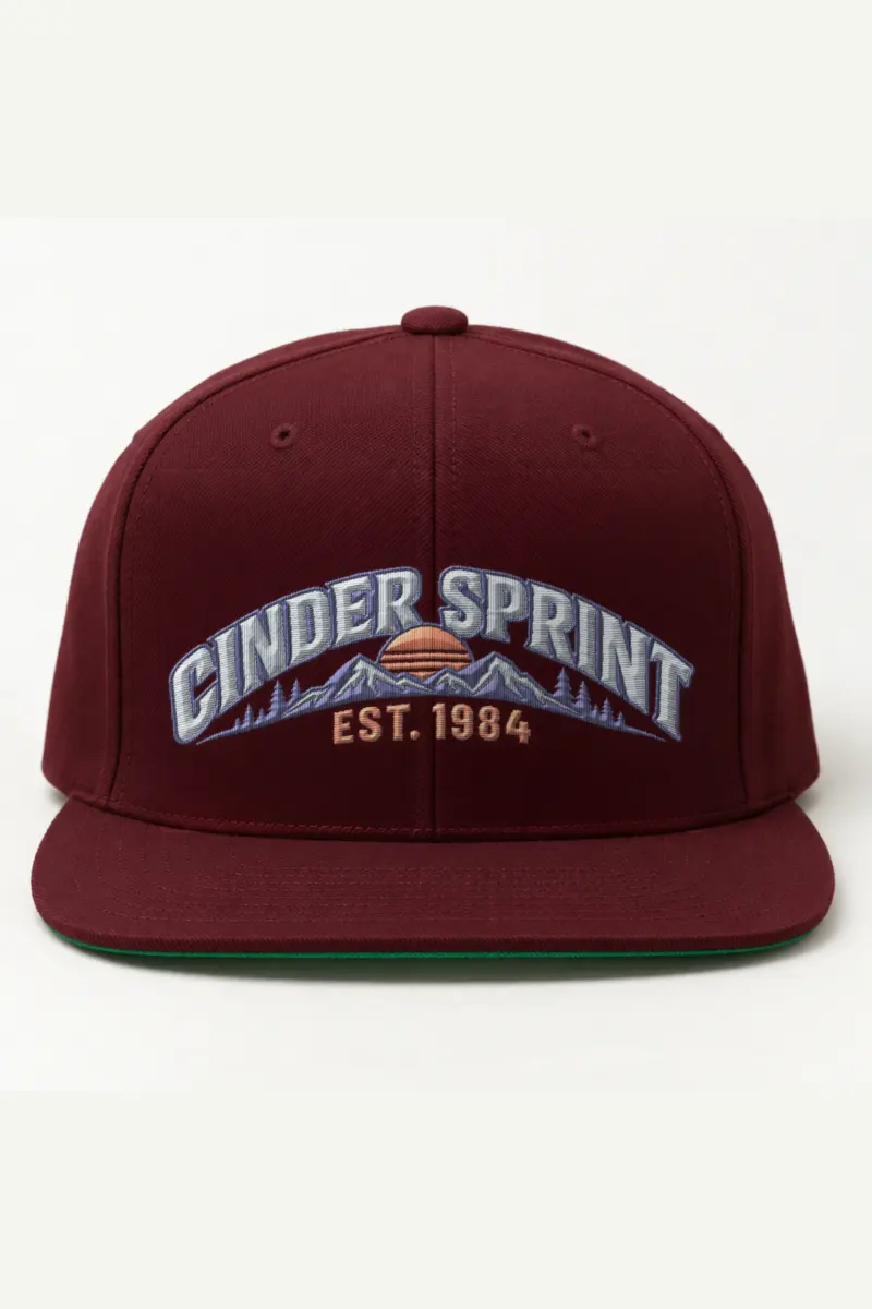 "Cinder Sprint Est. 1984" Classic Snapback · Embroidered