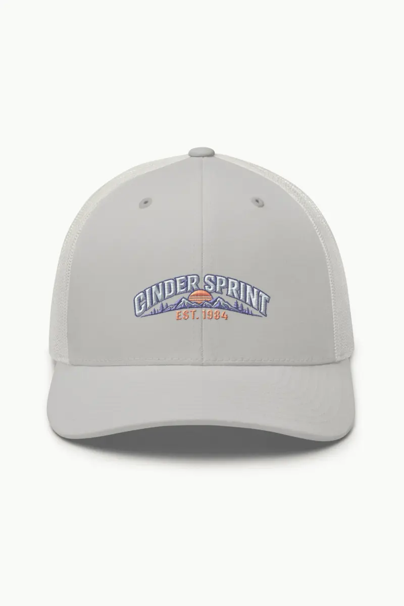 "Cinder Sprint EST. 1984" Retro Trucker Cap · Embroidered