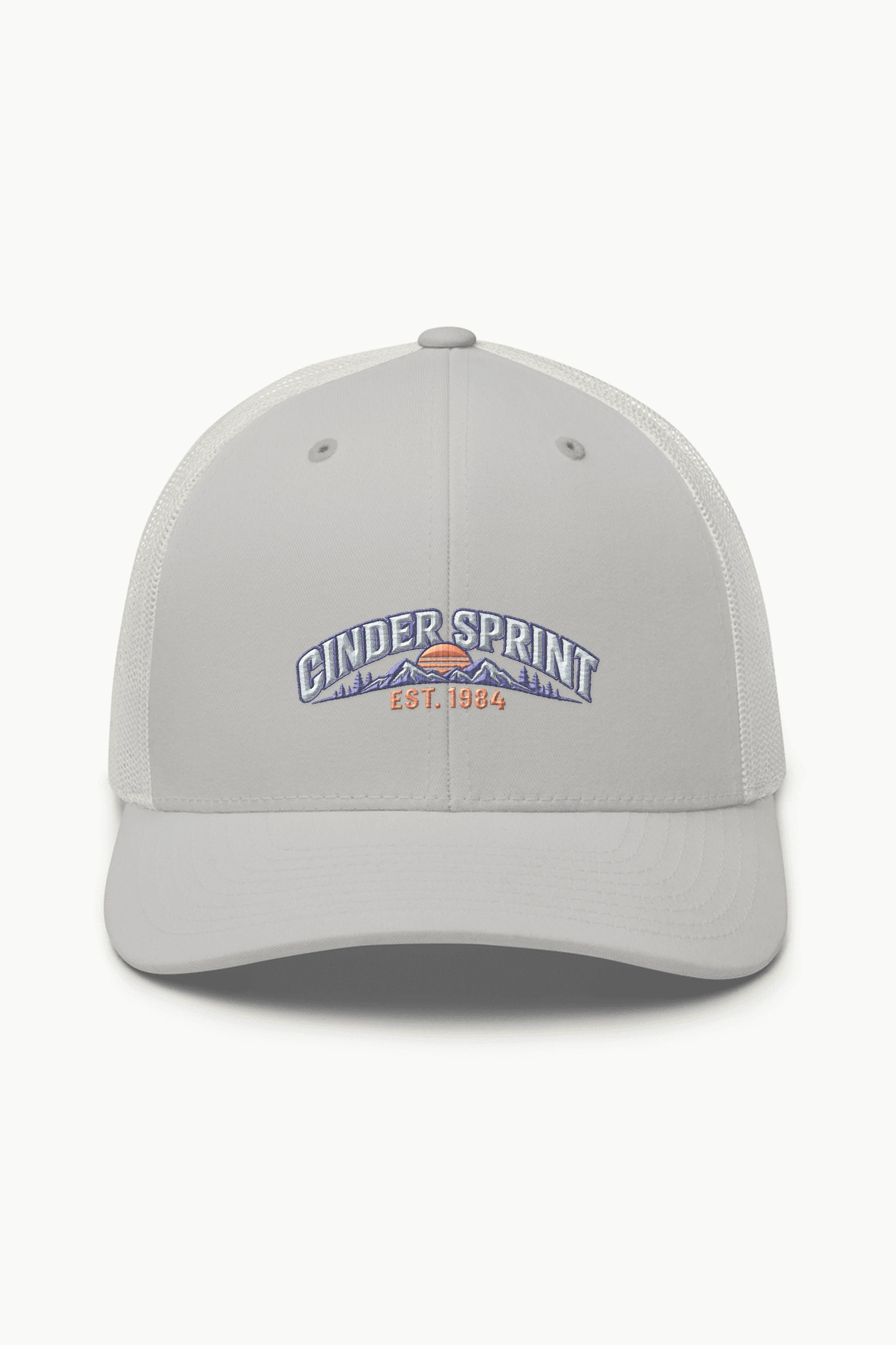 "Cinder Sprint EST. 1984" Retro Trucker Cap · Embroidered