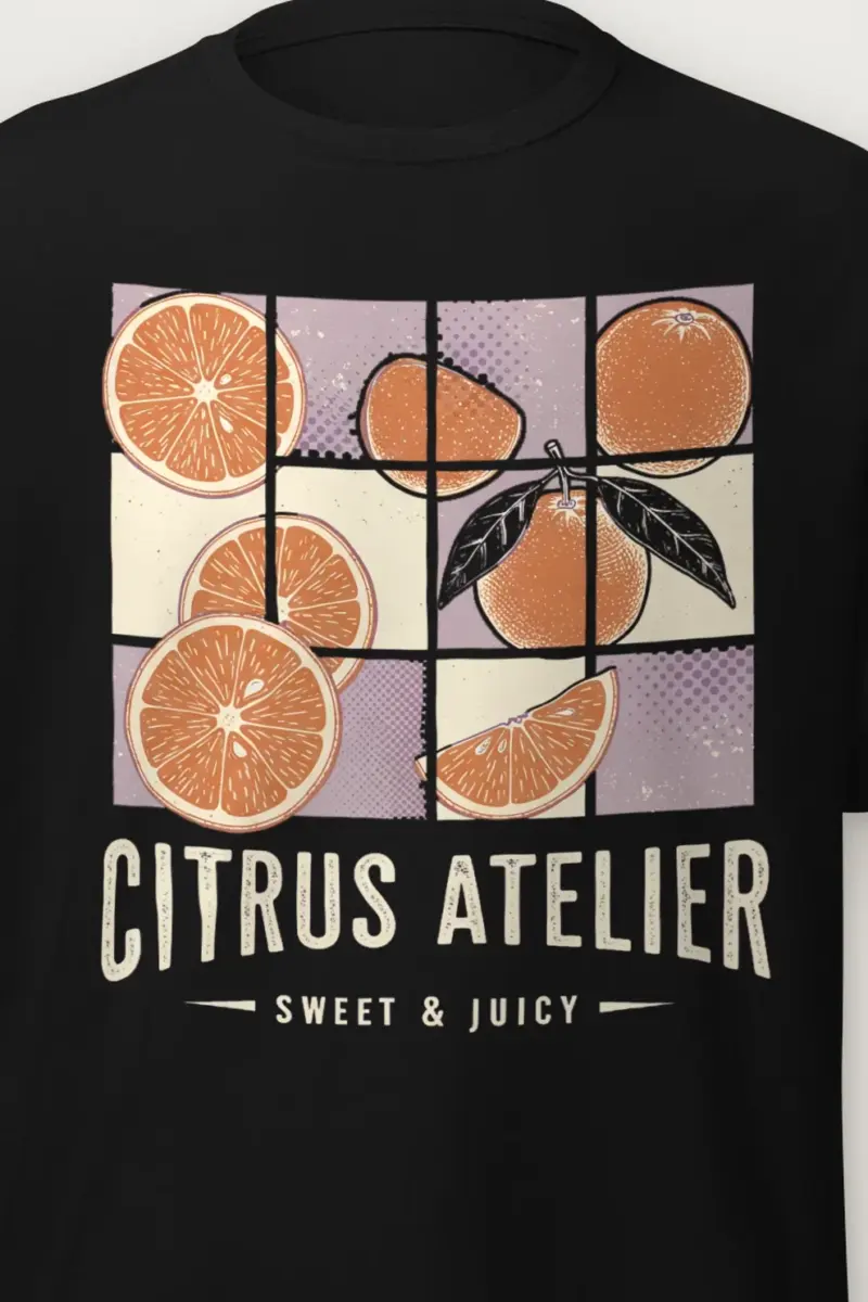 "Citrus Atelier" Heavyweight Unisex Crewneck T-shirt