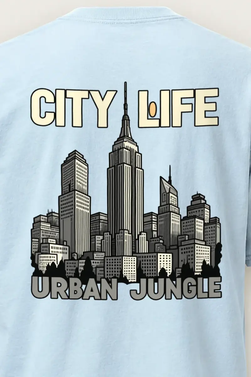 "City Life Urban Jungle" Heavyweight Unisex Crewneck T-shirt