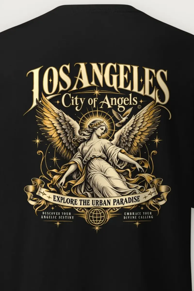 "City Of Angels" Heavyweight Unisex Crewneck T-shirt