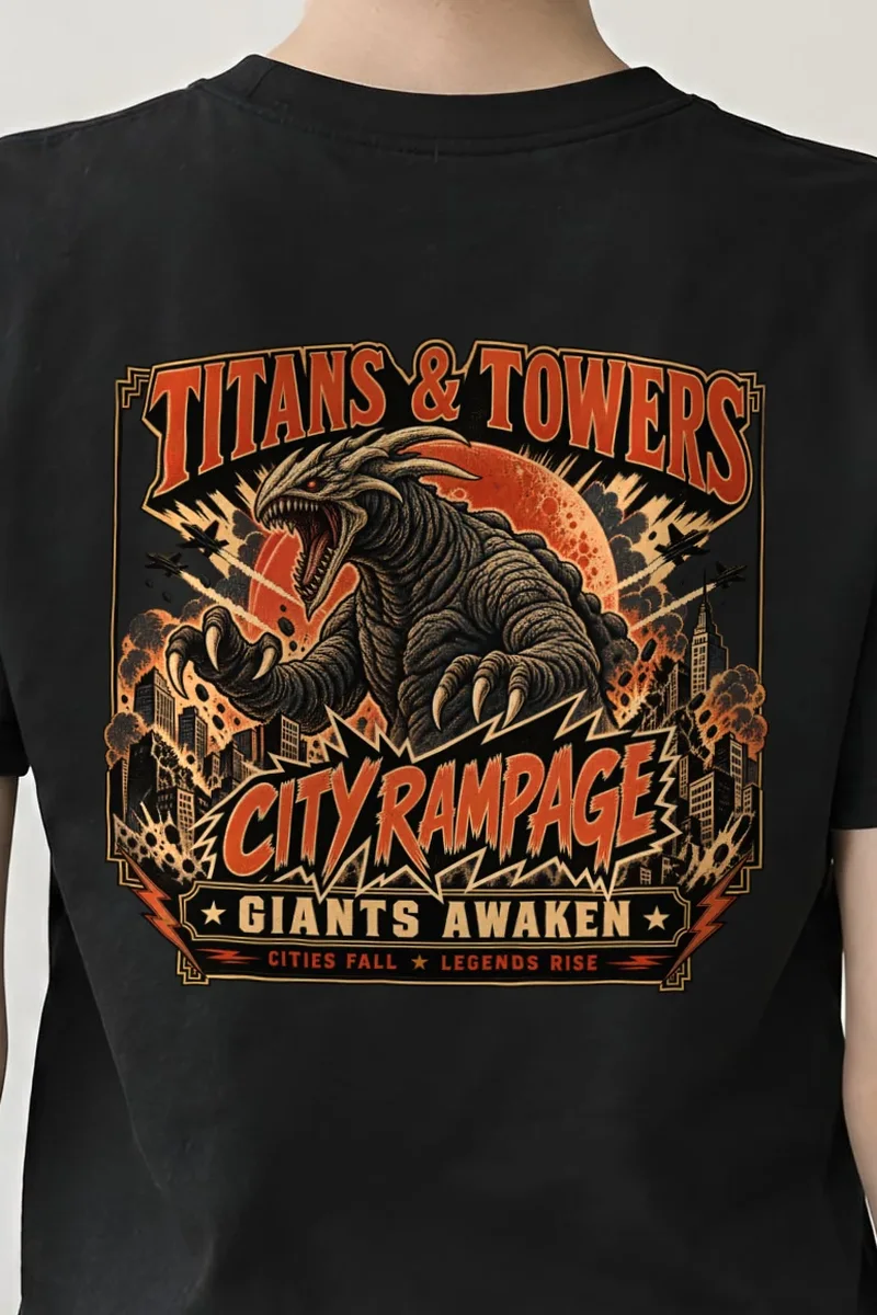 "City Rampage" Heavyweight Unisex Crewneck T-shirt