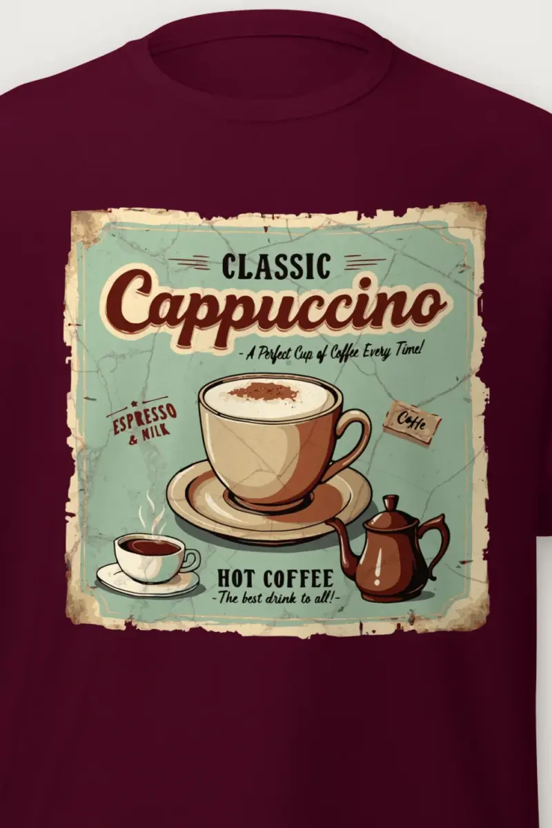 "Classic Cappuccino" Heavyweight Unisex Crewneck T-shirt