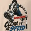 "Clear It at Speed" Men's Oversized Heavyweight Crewneck T-Shirt