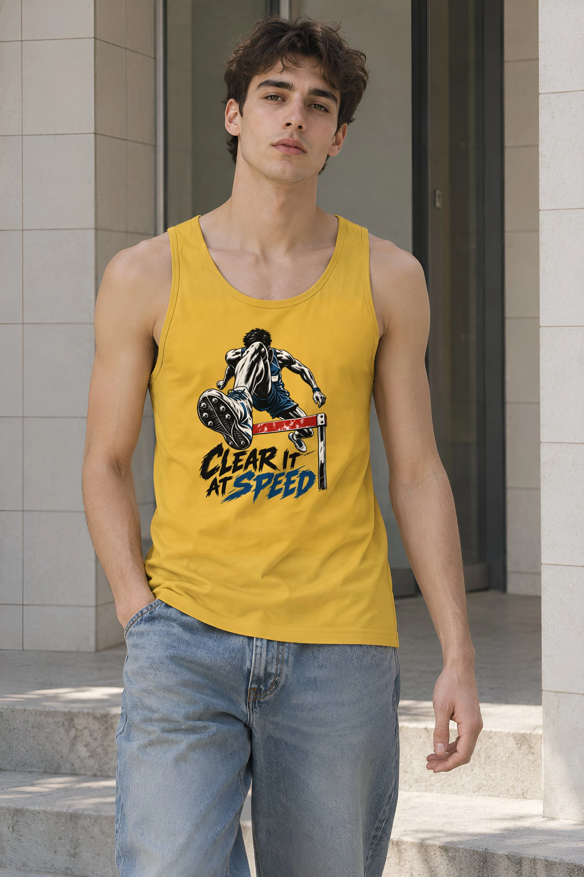 "Clear It at Speed" Unisex Jersey Tank