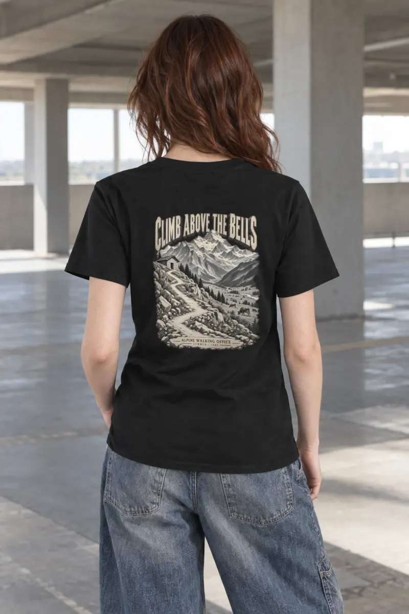 "Climb Above the Bells" Heavyweight Unisex Crewneck T-shirt