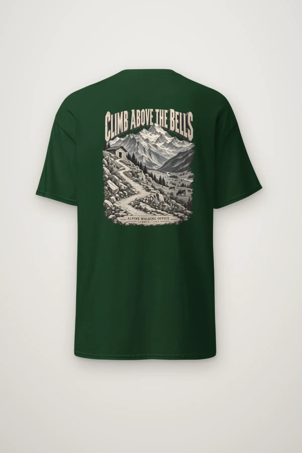 "Climb Above the Bells" Heavyweight Unisex Crewneck T-shirt
