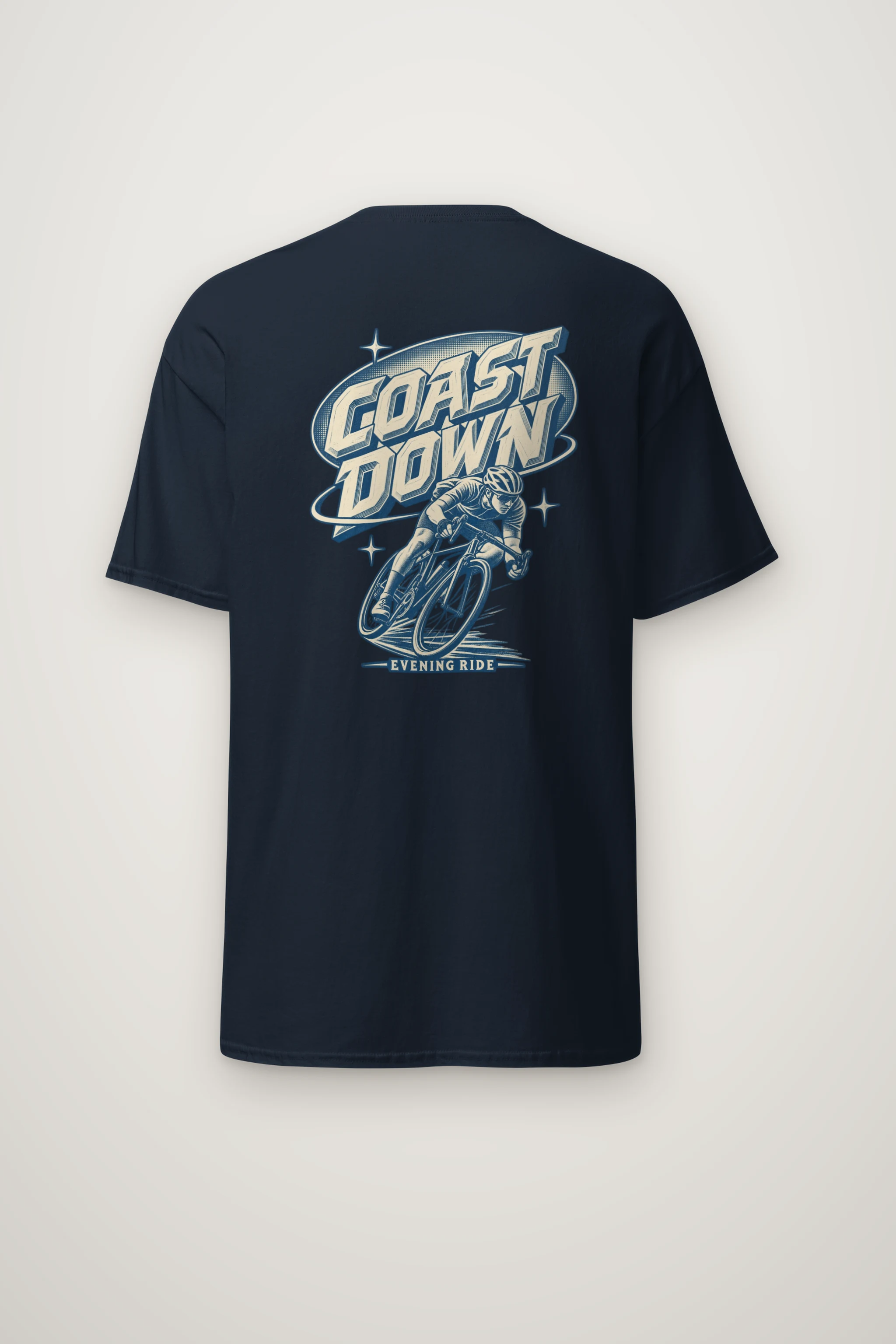 "Coast Down Evening Ride" Heavyweight Unisex Crewneck T-shirt