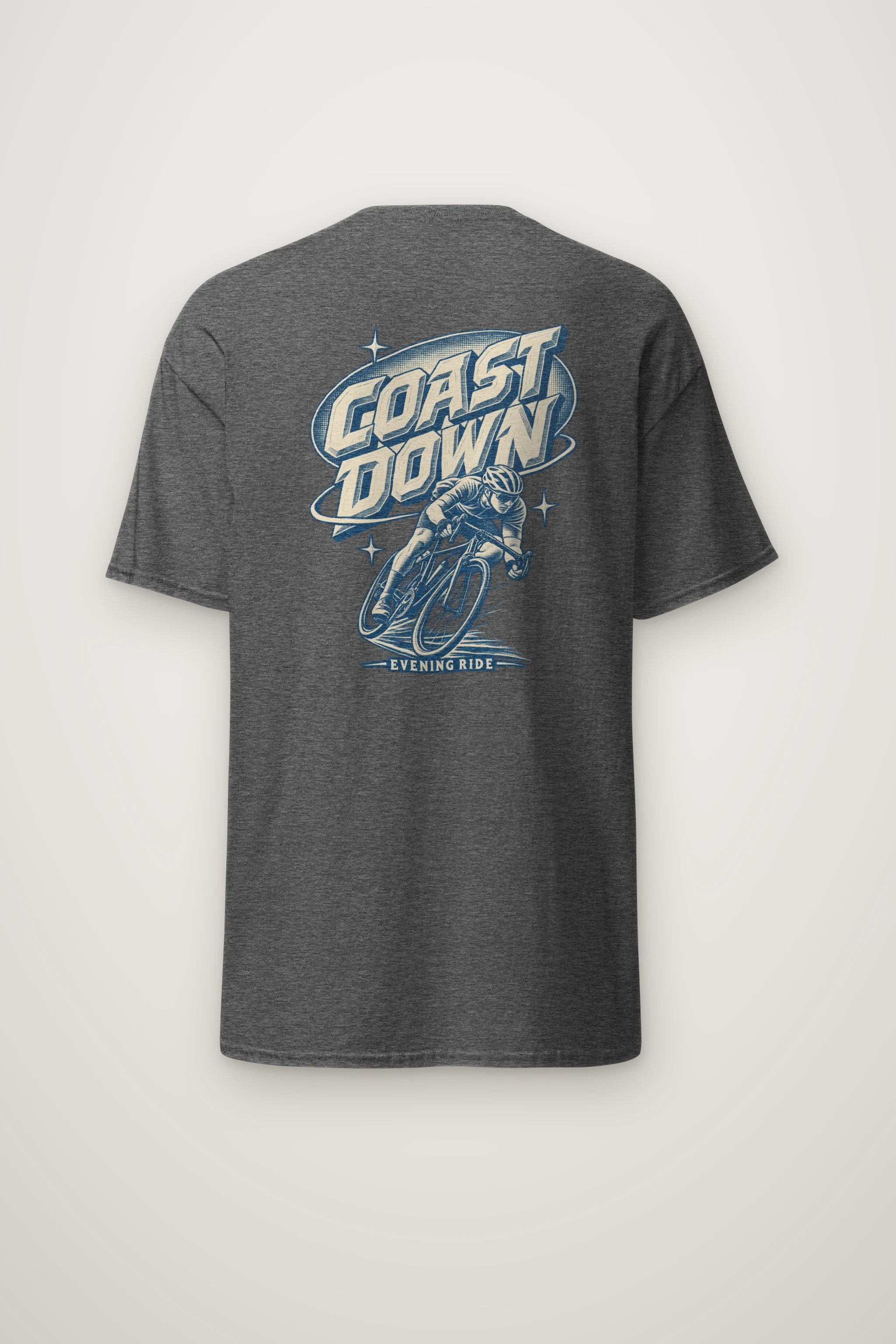 "Coast Down Evening Ride" Heavyweight Unisex Crewneck T-shirt