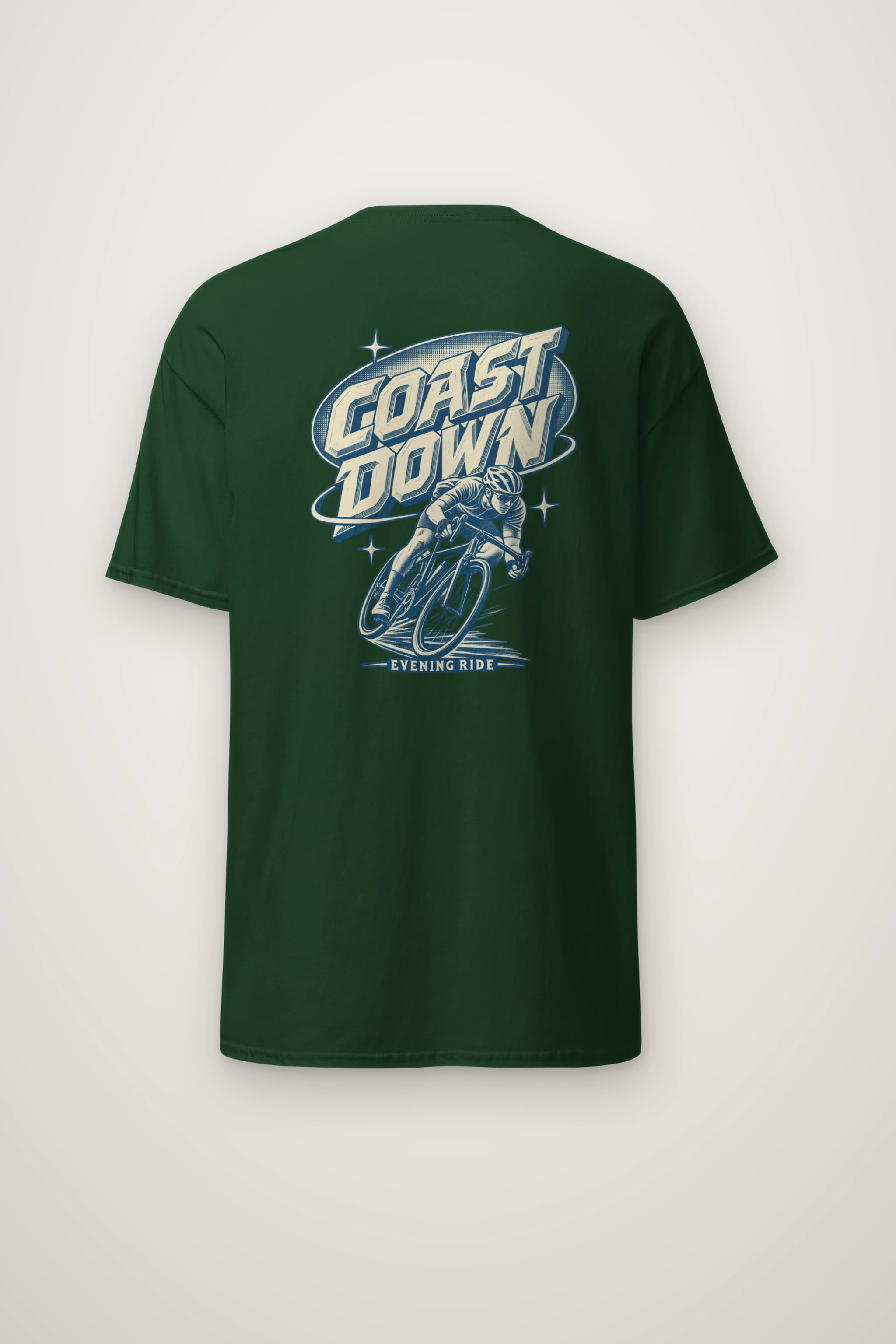 "Coast Down Evening Ride" Heavyweight Unisex Crewneck T-shirt