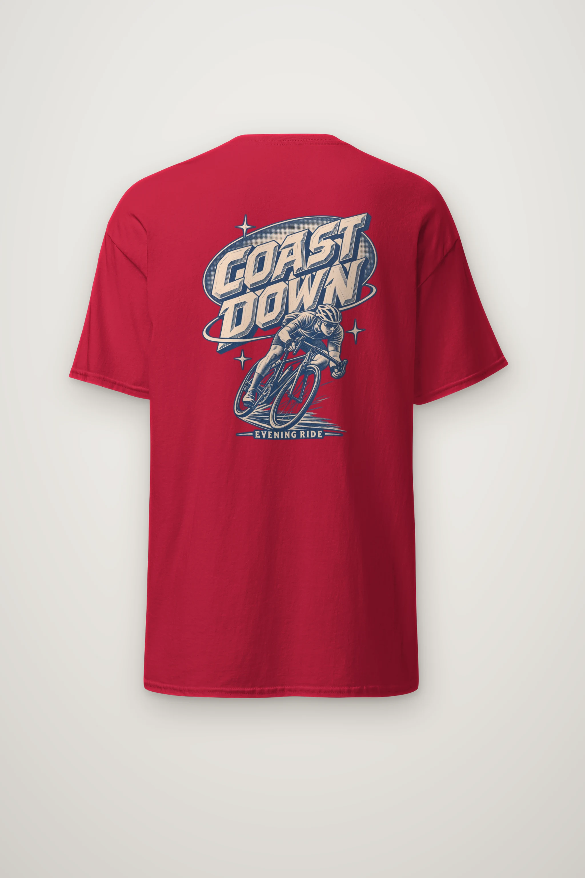 "Coast Down Evening Ride" Heavyweight Unisex Crewneck T-shirt