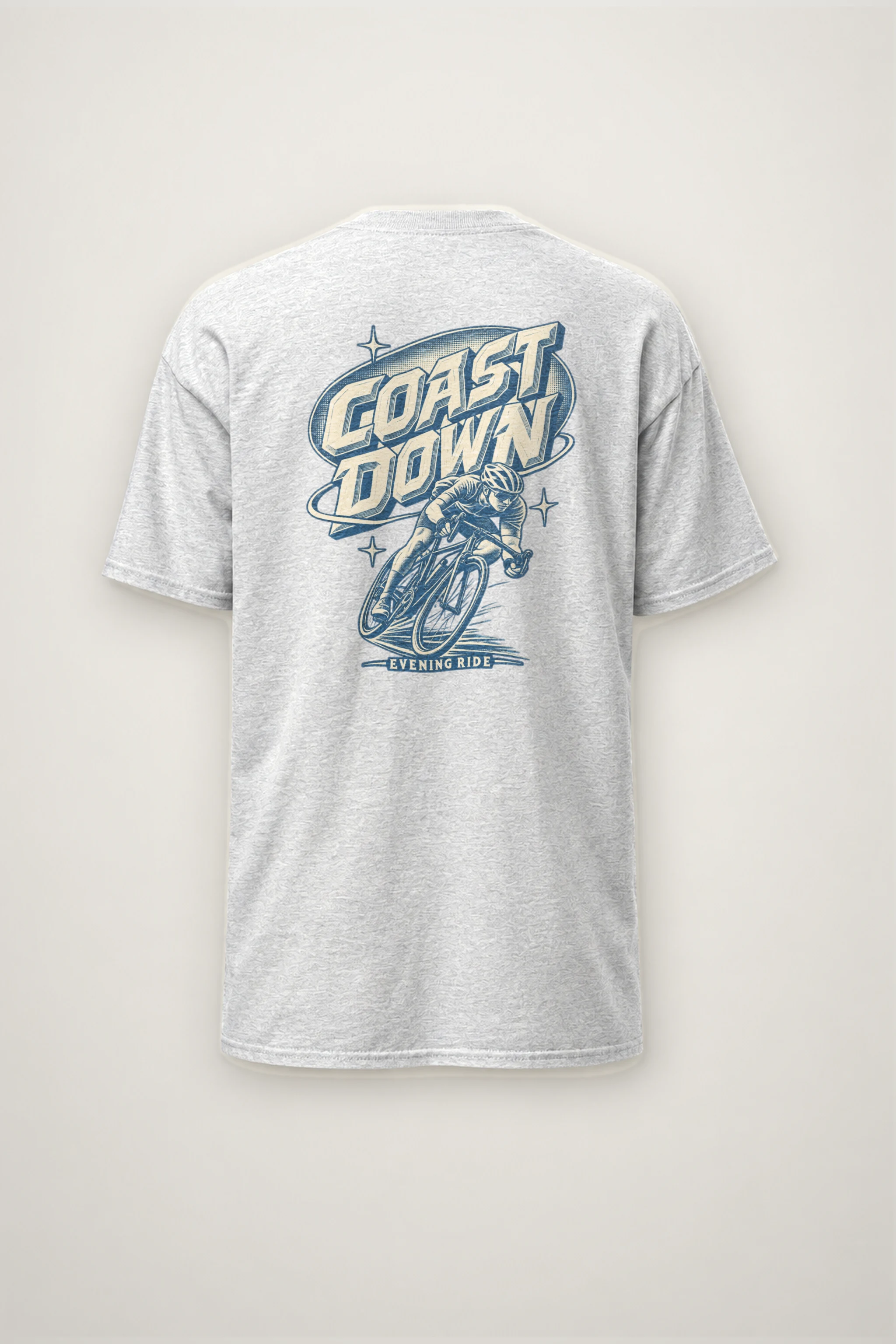 "Coast Down Evening Ride" Heavyweight Unisex Crewneck T-shirt