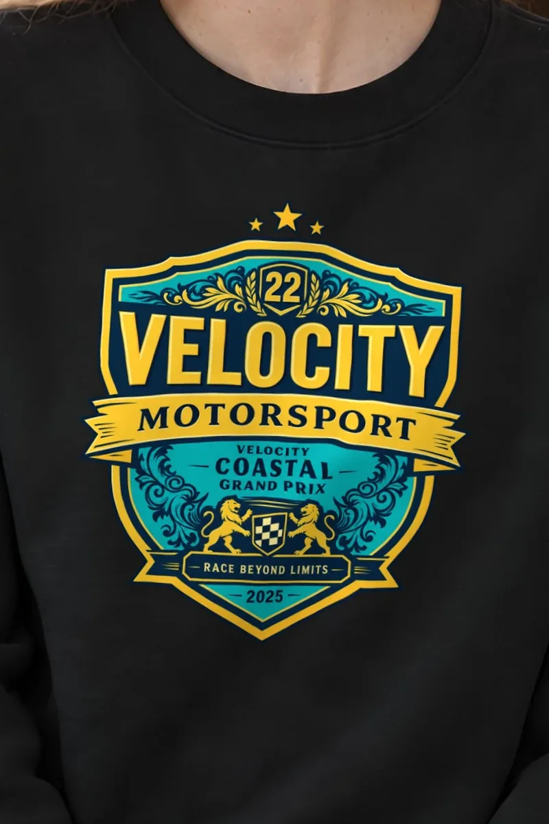"Coastal Grand Prix" 1 Crewneck Sweatshirt - the graphic up close