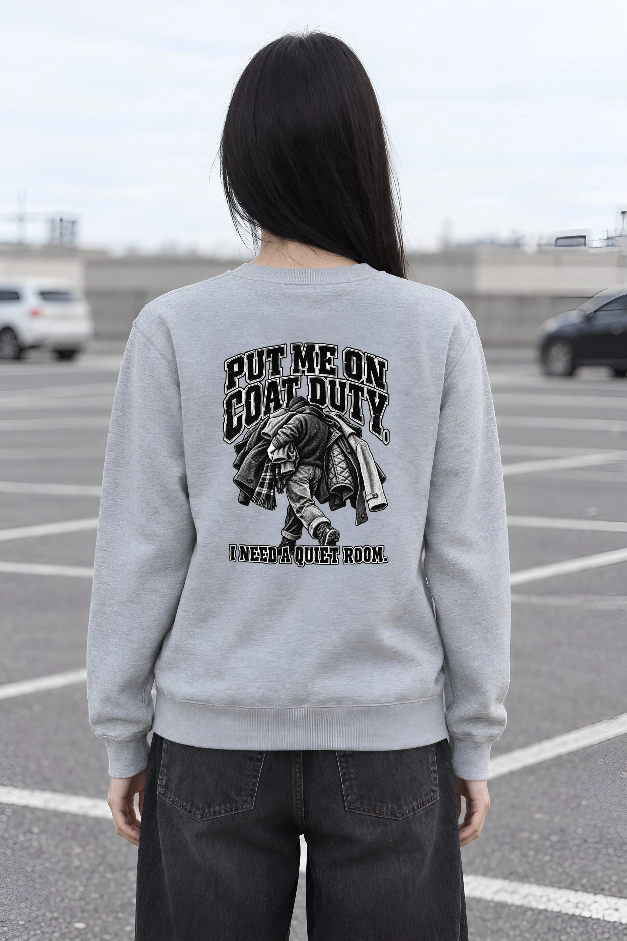 "Coat Duty" Heavy Blend Unisex Crewneck Sweatshirt