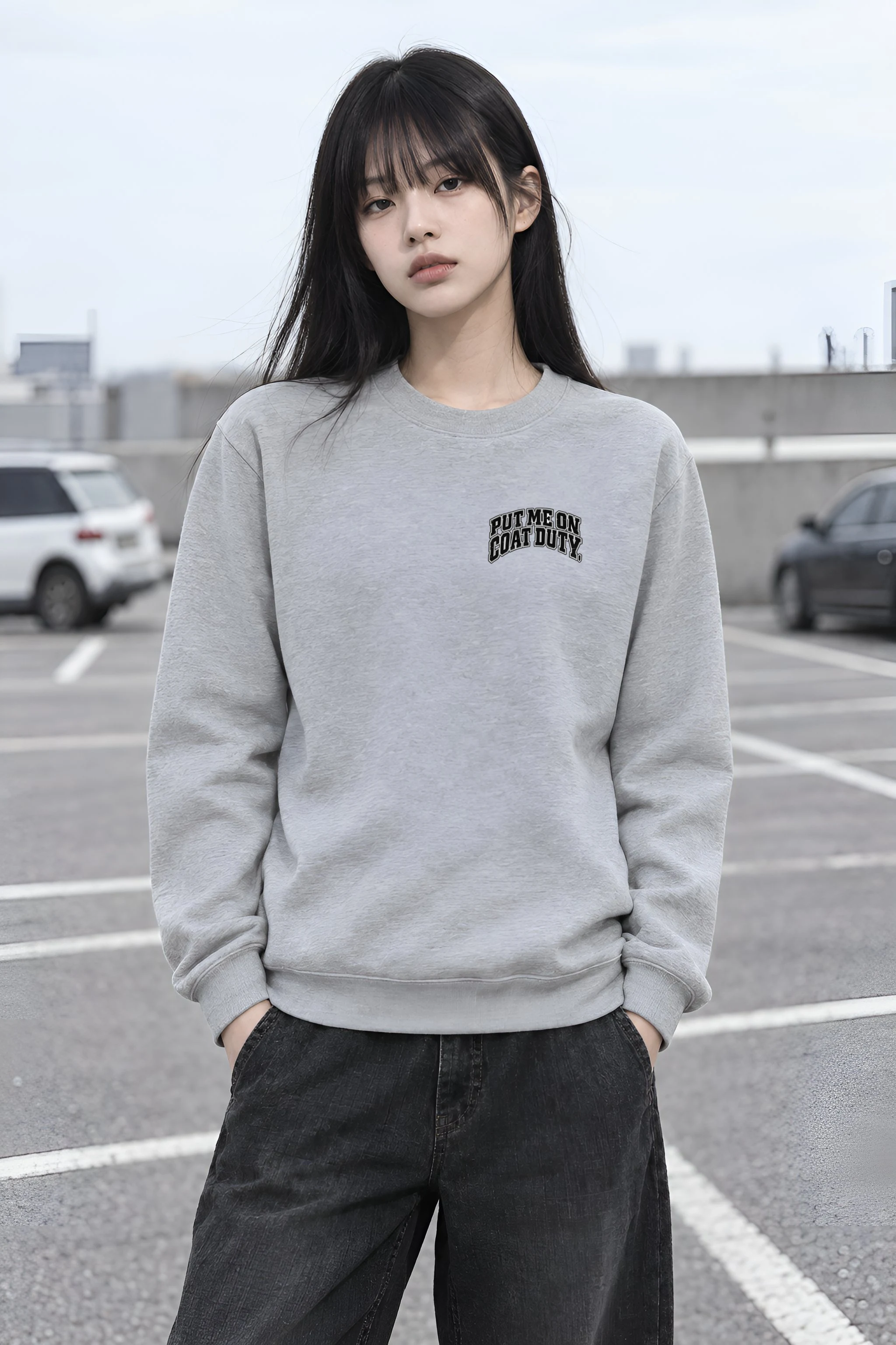 "Coat Duty" Heavy Blend Unisex Crewneck Sweatshirt