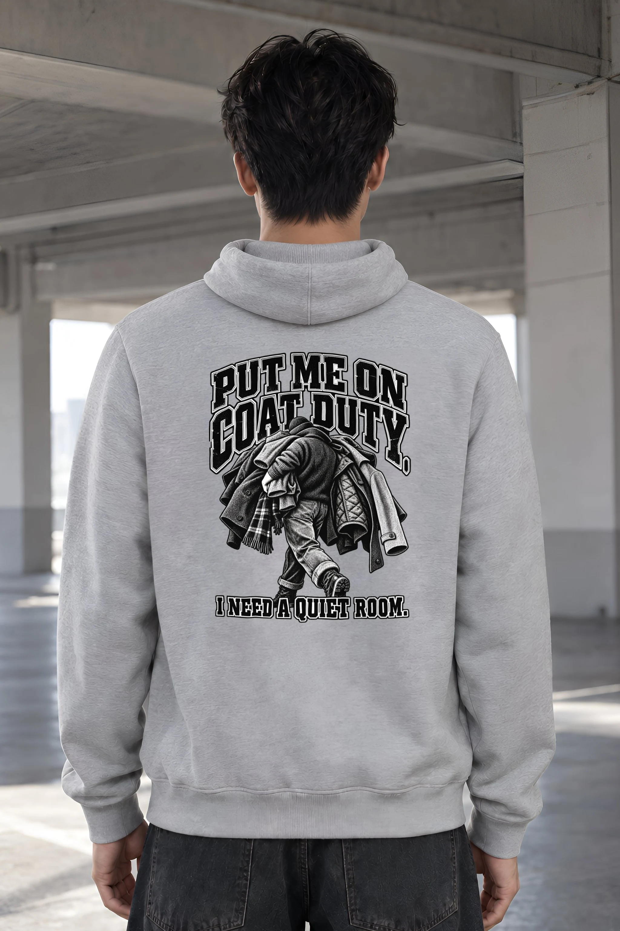 "Coat Duty" Heavy Blend Unisex Pullover Hoodie