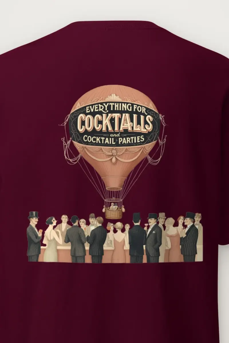 "Cocktail Party Balloon" Heavyweight Unisex Crewneck T-shirt