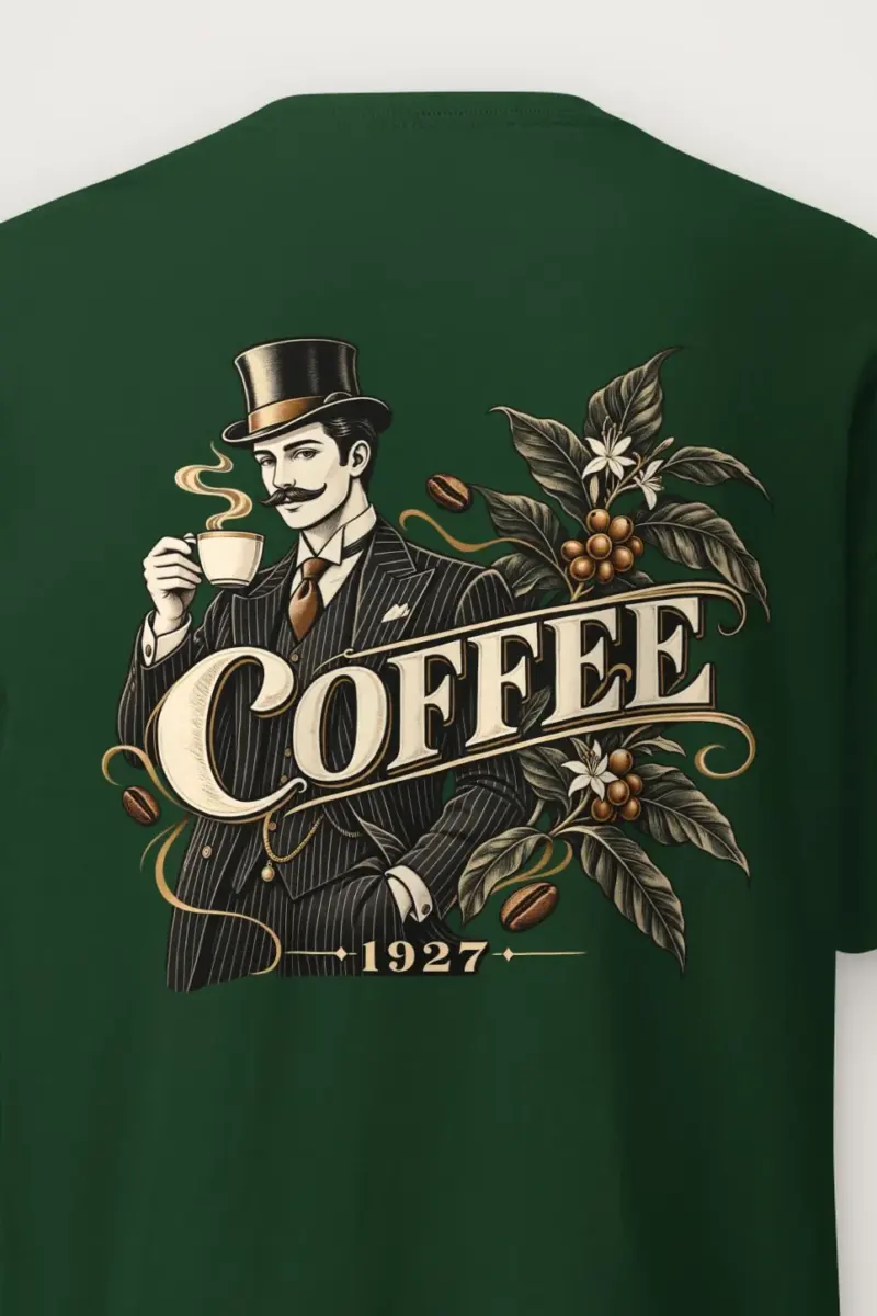 "Coffee 1927" Heavyweight Unisex Crewneck T-shirt
